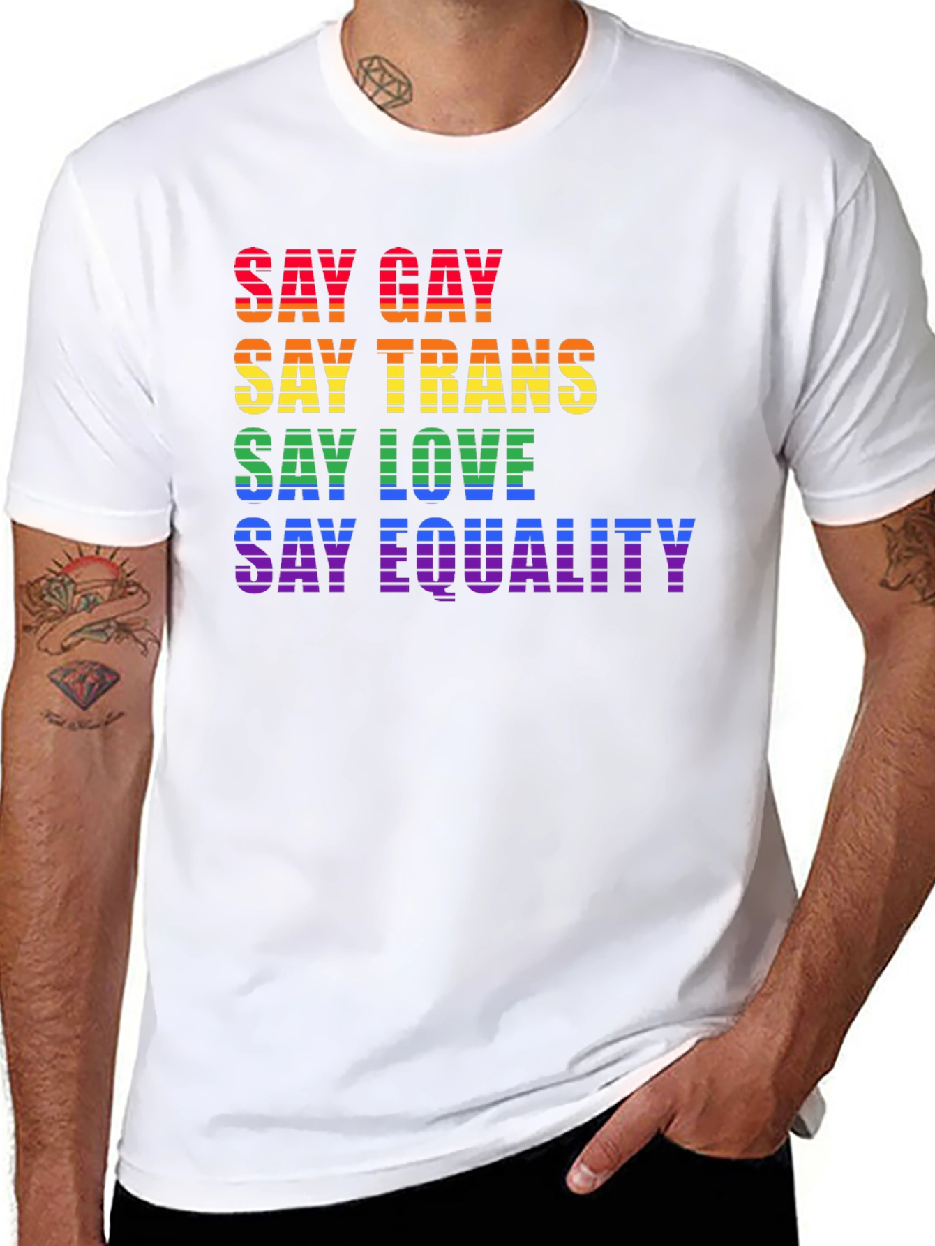 Say Gay Trans Love Equality LGBTQ+ T-Shirt