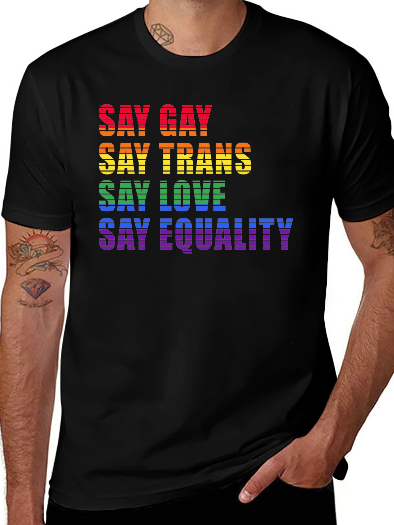 Say Gay Trans Love Equality LGBTQ+ T-Shirt