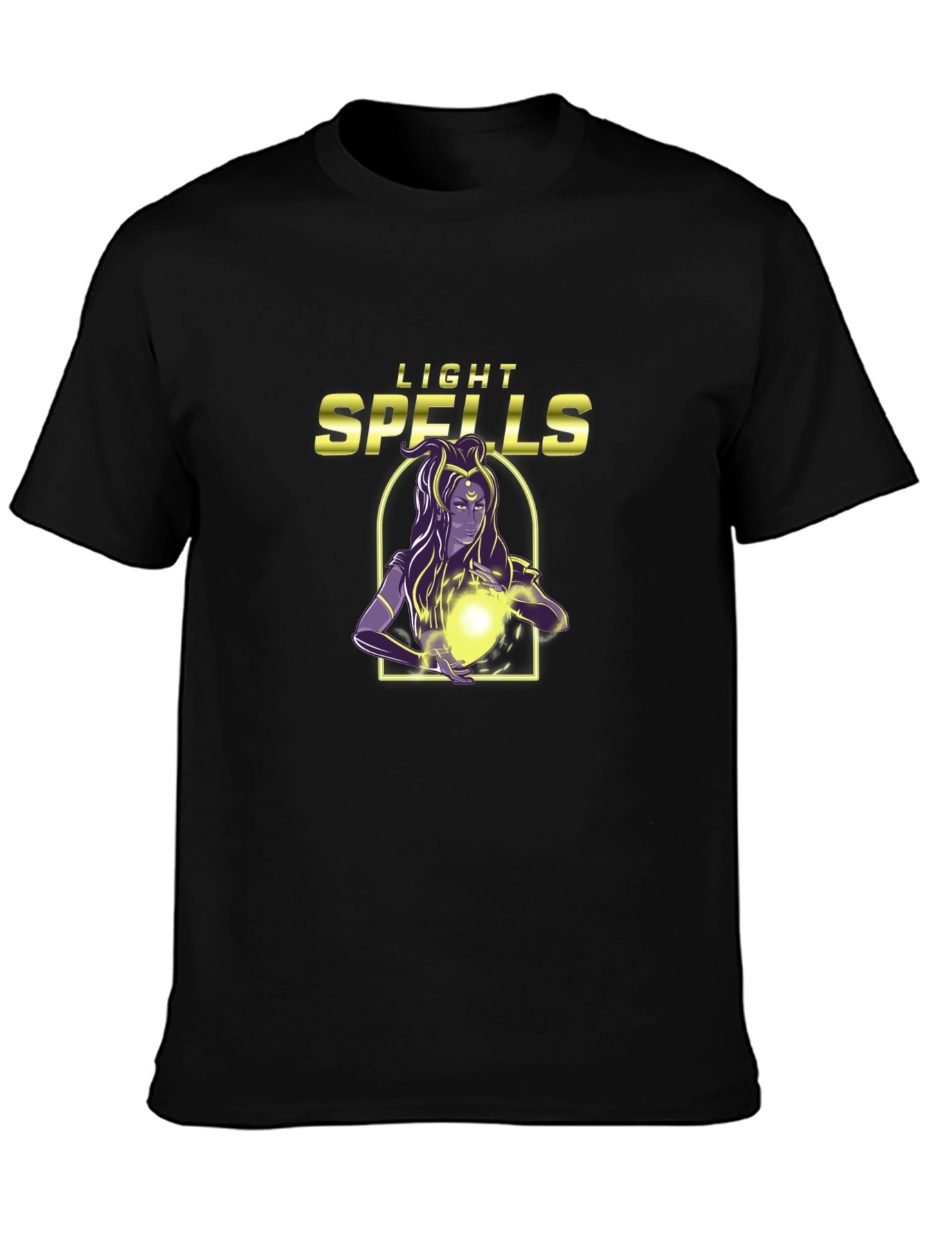 Light Spells Graphic T-Shirt - Black Cotton Tee