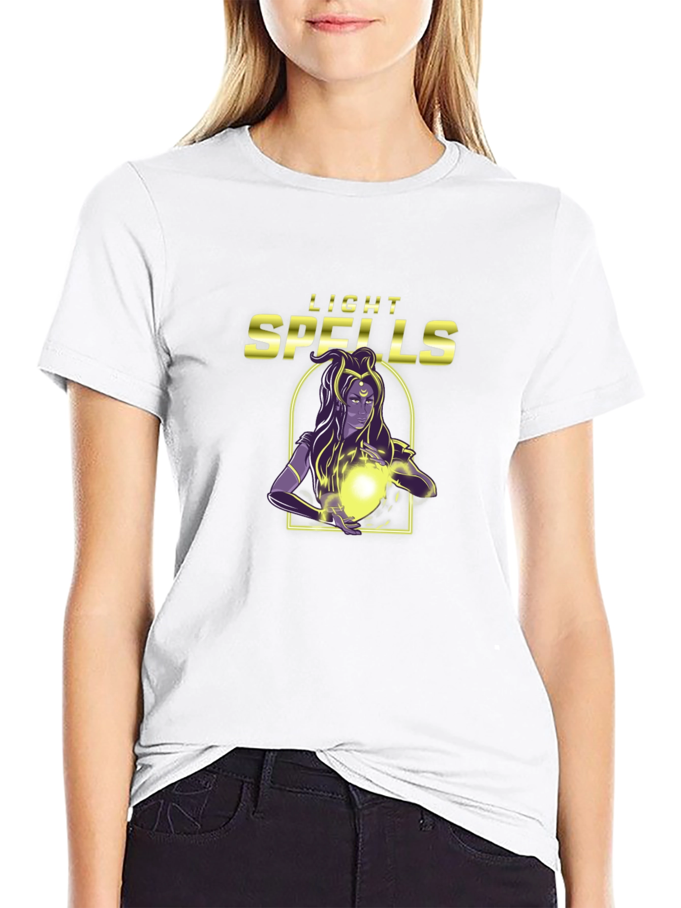 Light Spells Graphic T-Shirt - Black Cotton Tee