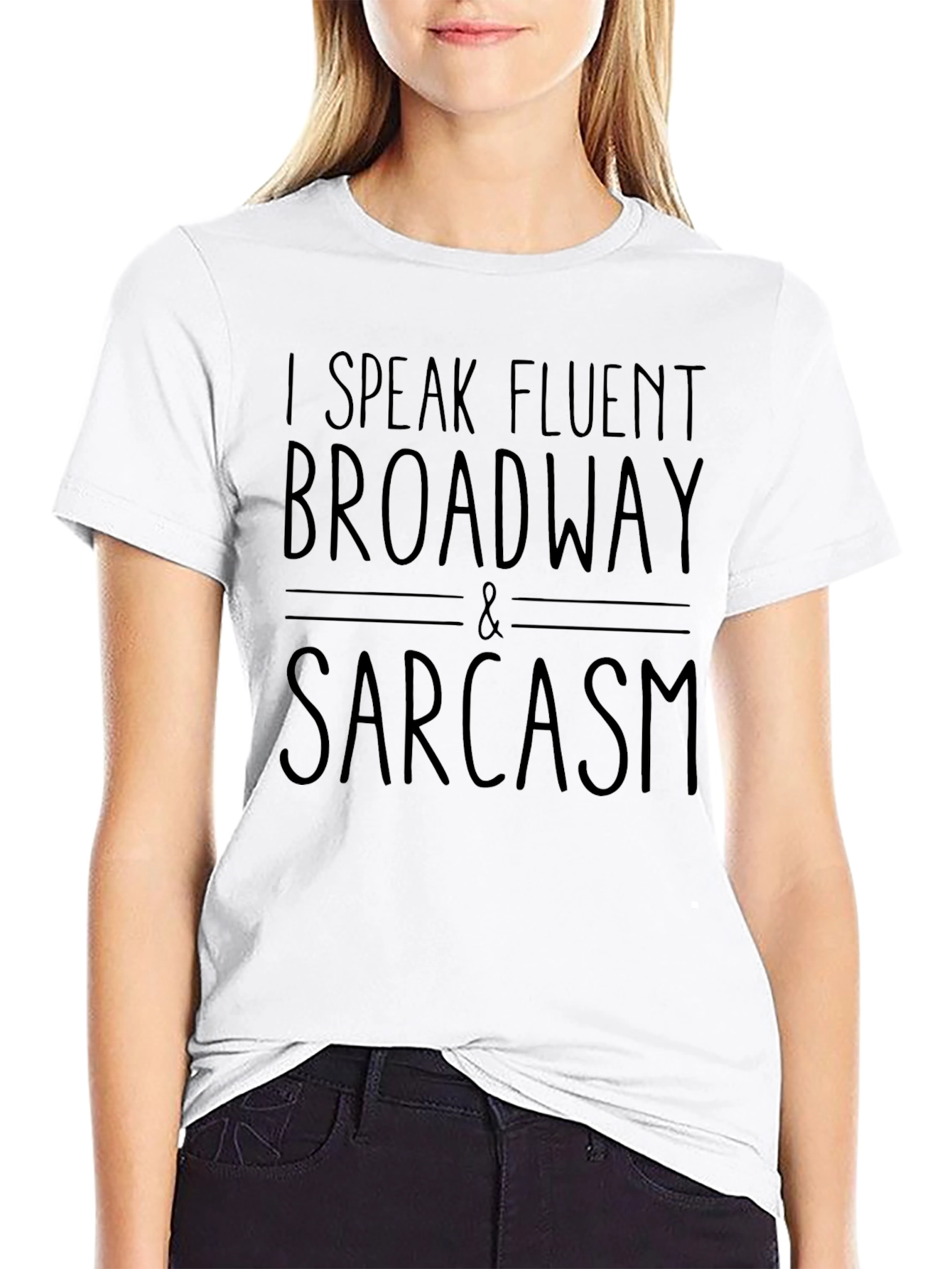 Fluent Broadway & Sarcasm Black T-Shirt