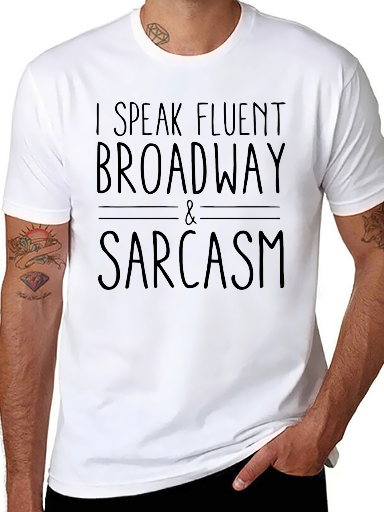 Fluent Broadway & Sarcasm Black T-Shirt
