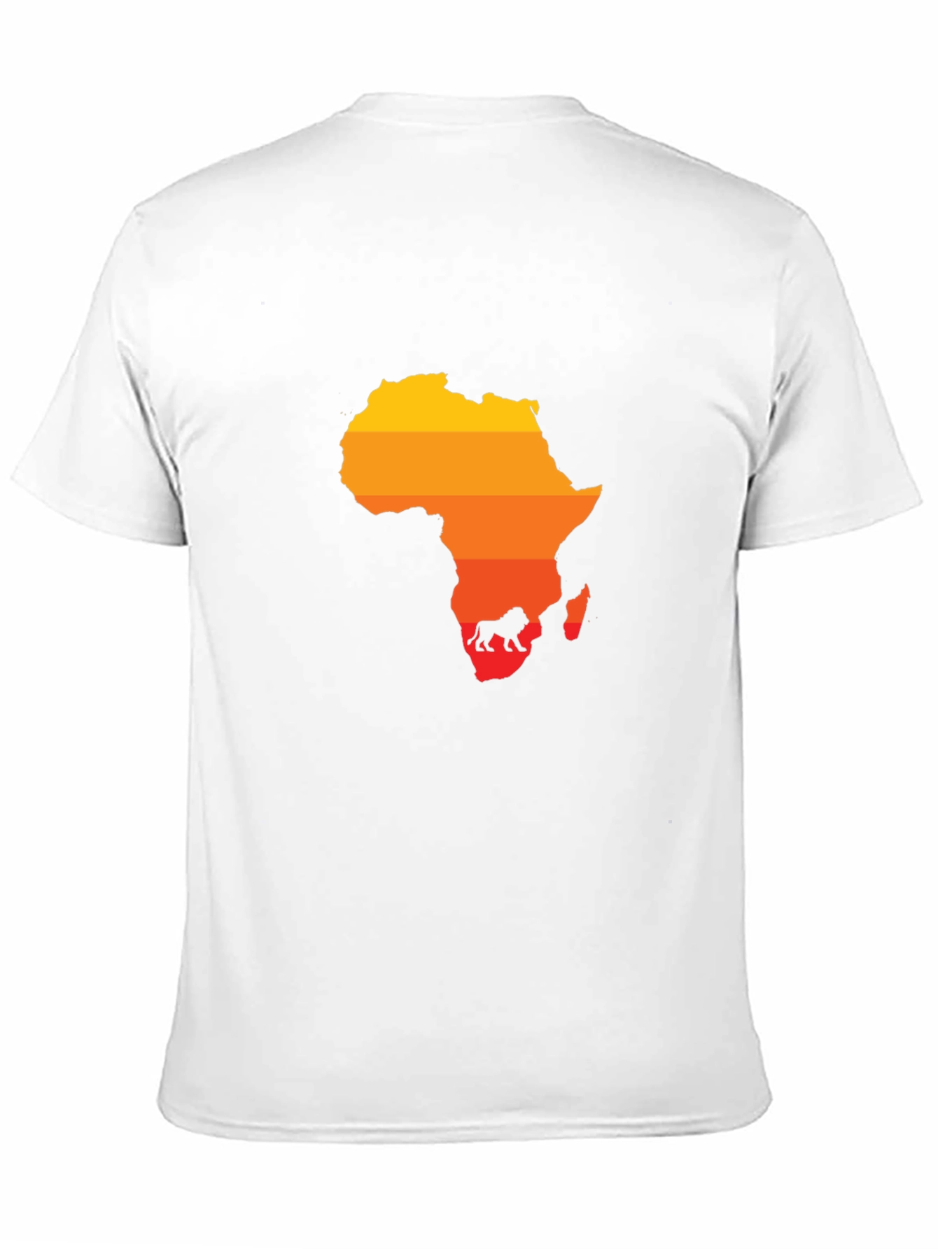 Africa Map Lion Silhouette Black Tee