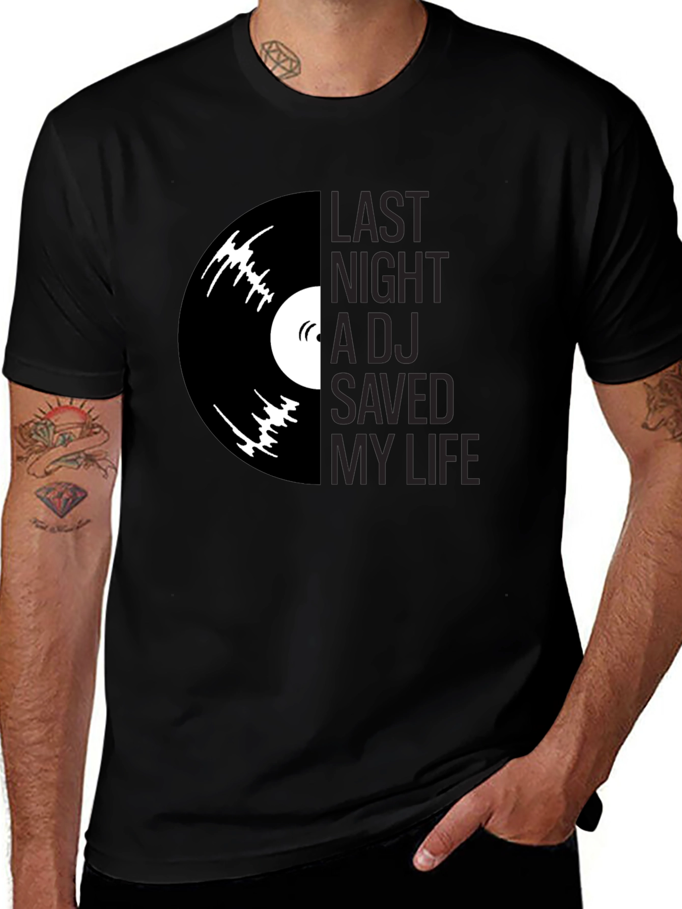 Last Night a DJ Saved My Life Graphic T-Shirt