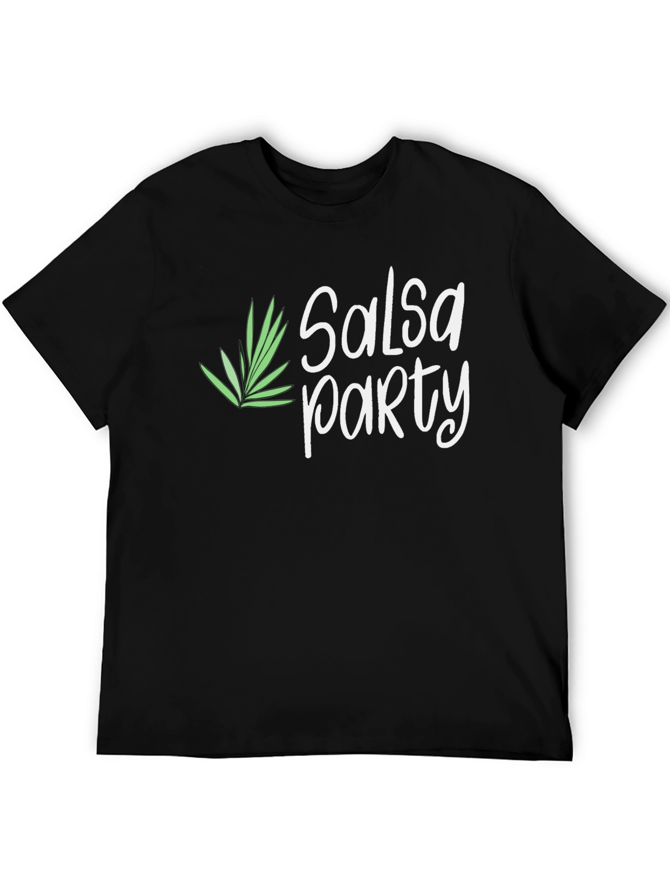 Salsa Party Graphic Tee - Black Cotton T-Shirt