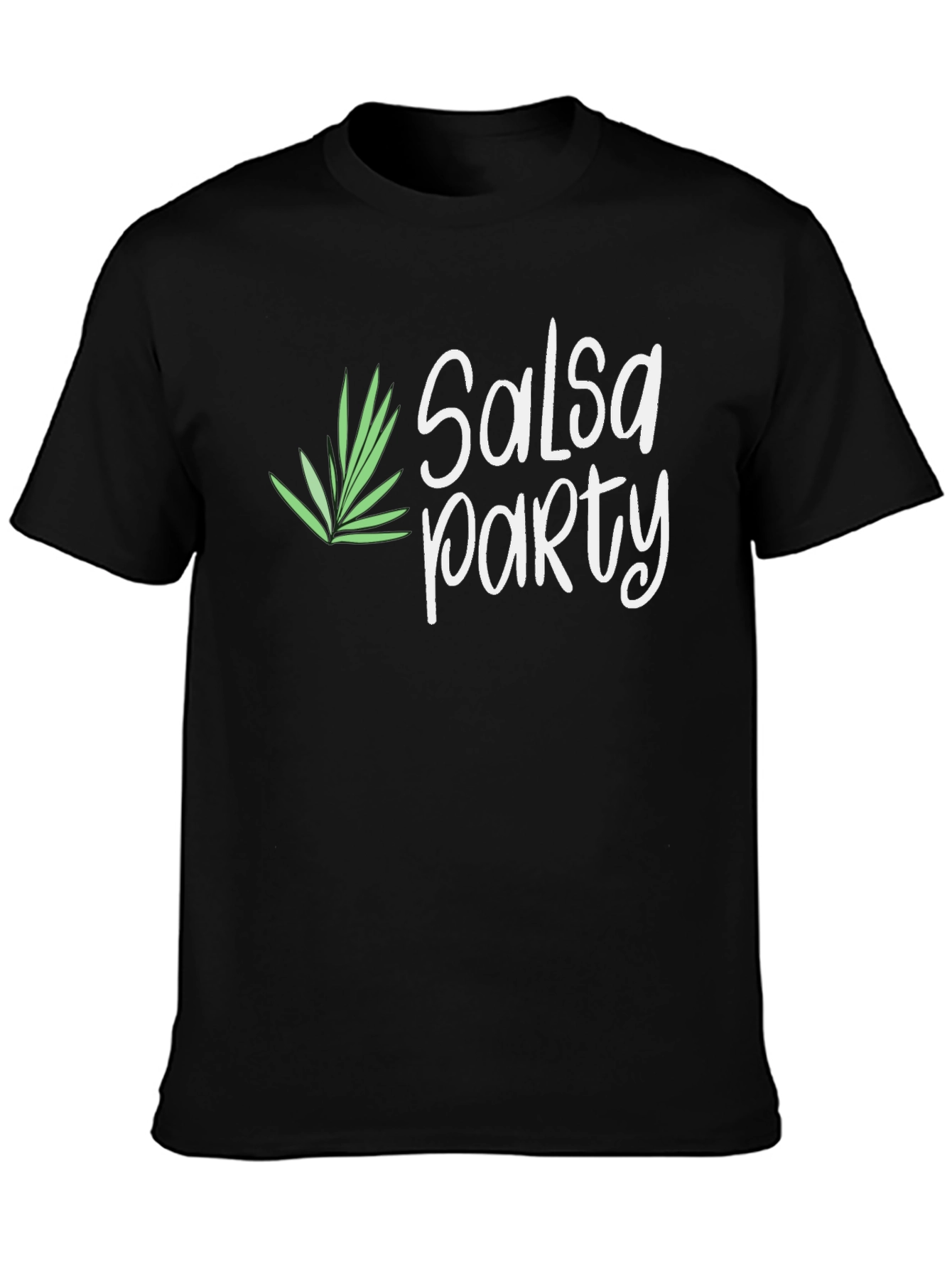 Salsa Party Graphic Tee - Black Cotton T-Shirt