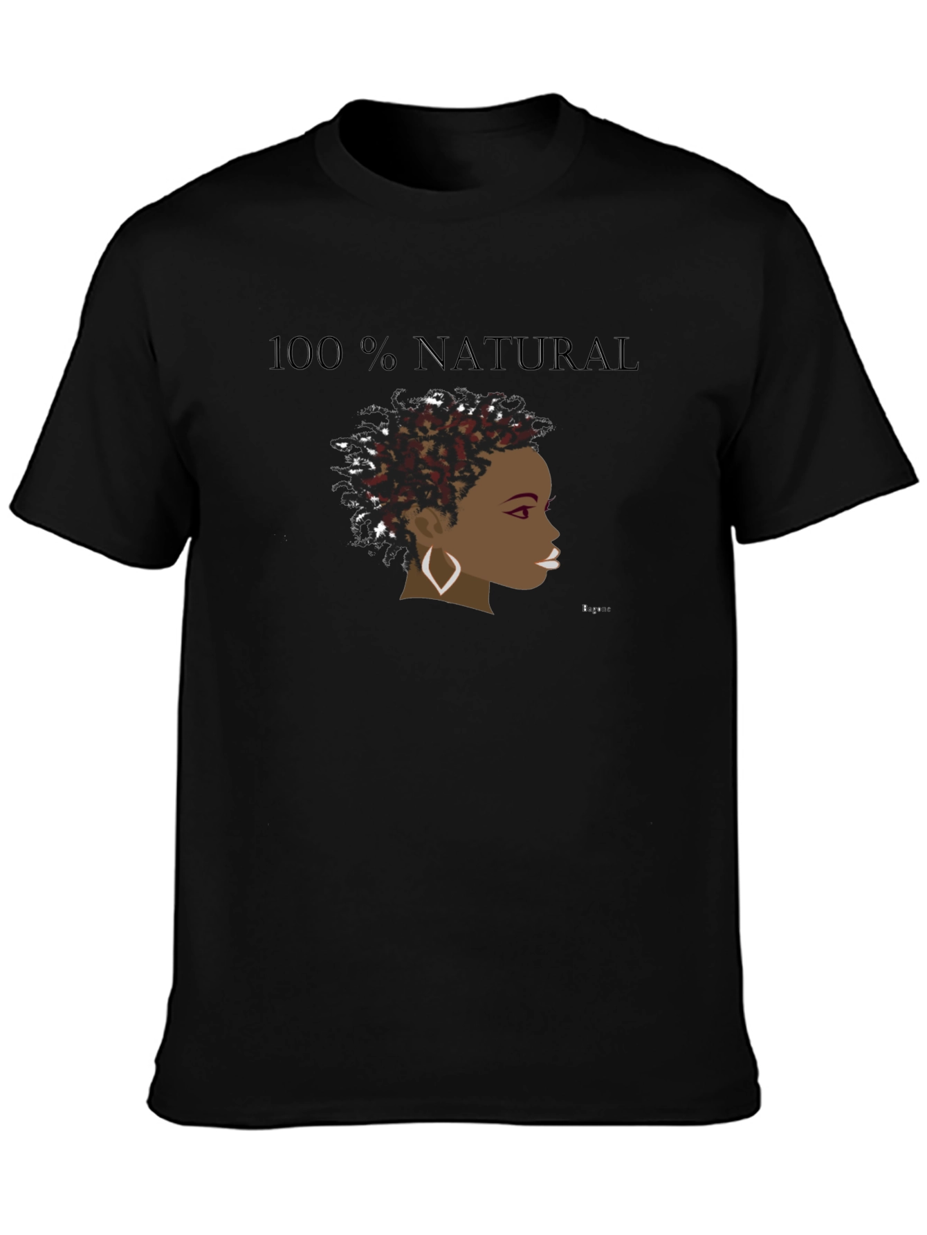 100% Natural Graphic Tee - Black