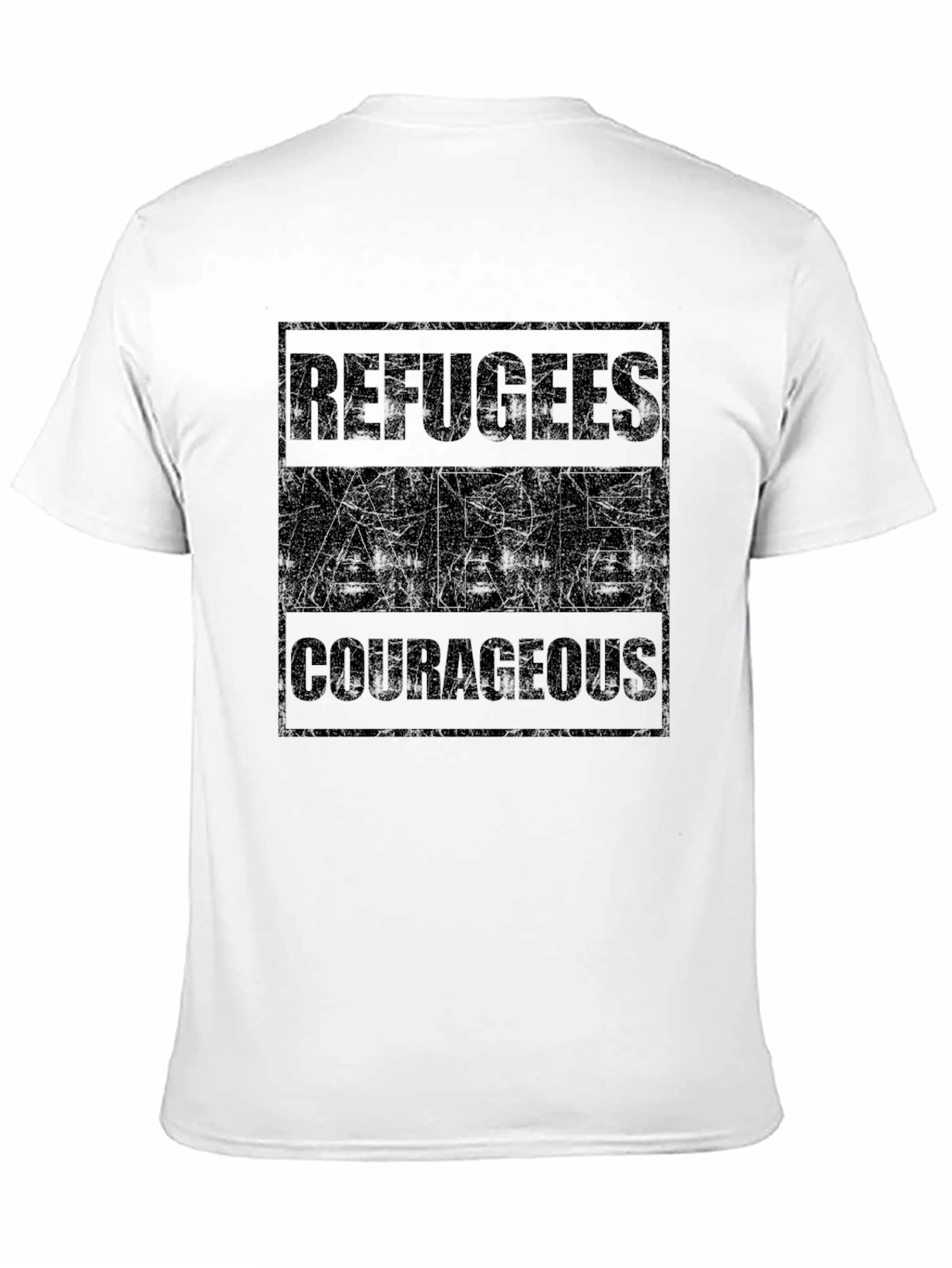 Refugees Are Courageous T-Shirt - Black Graphic Tee
