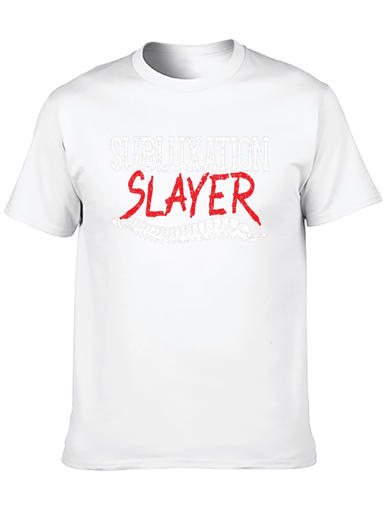Subluxation Slayer T-Shirt - Chiropractic Humor Tee
