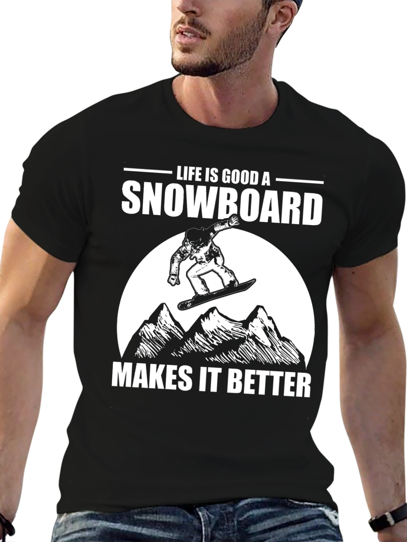 Life is Good Snowboard T-Shirt