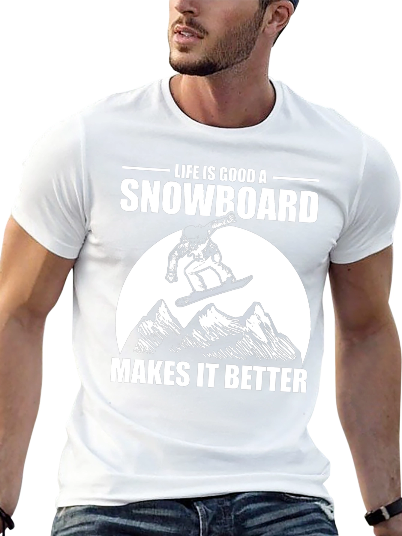 Life is Good Snowboard T-Shirt