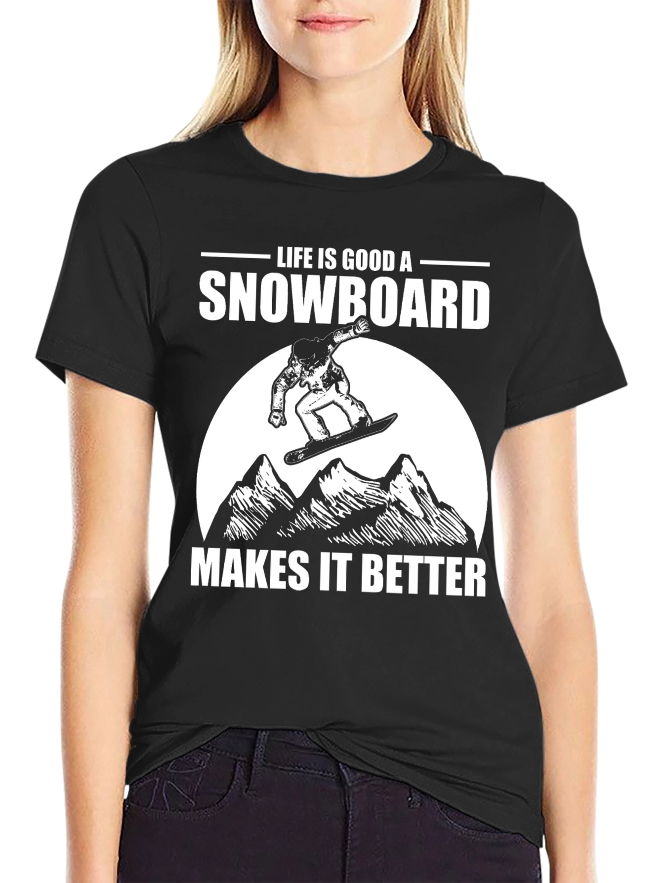 Life is Good Snowboard T-Shirt