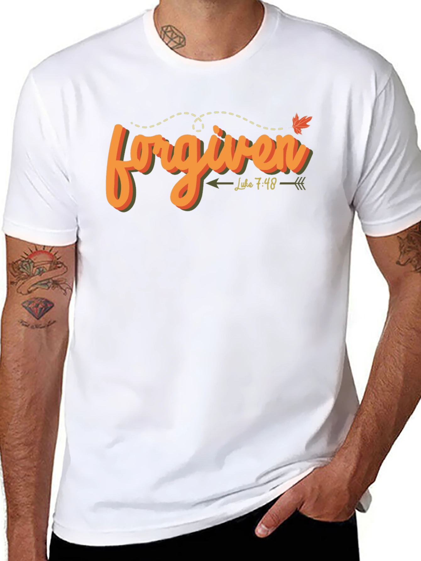 Forgiven Luke 7:48 Graphic Tee