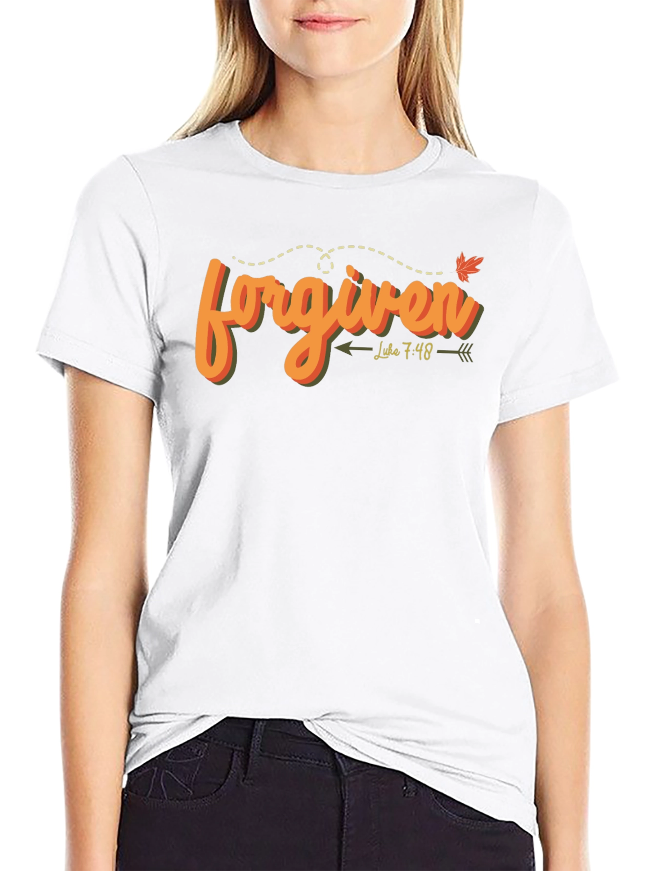 Forgiven Luke 7:48 Graphic Tee