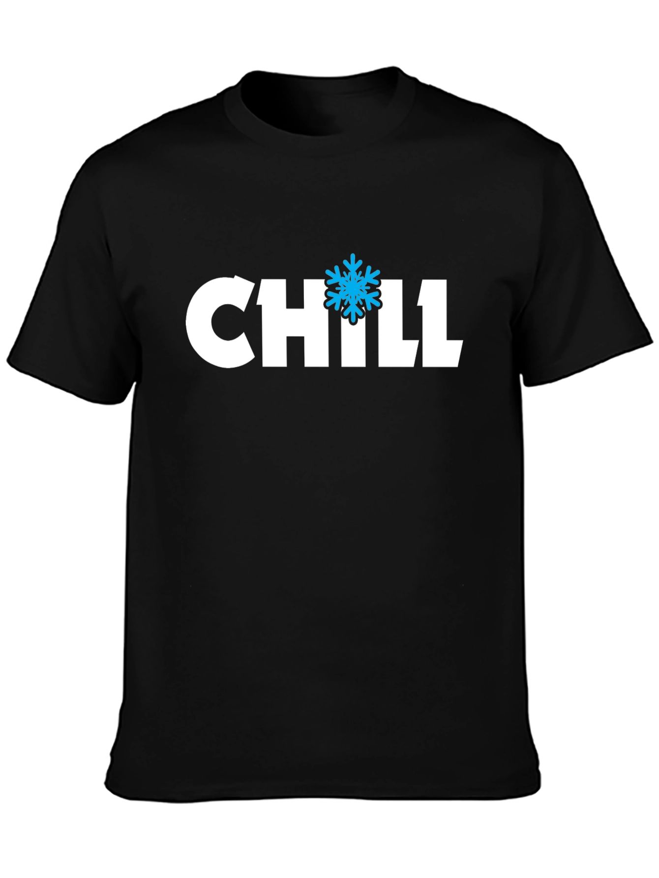 Chill Snowflake Graphic Black T-Shirt