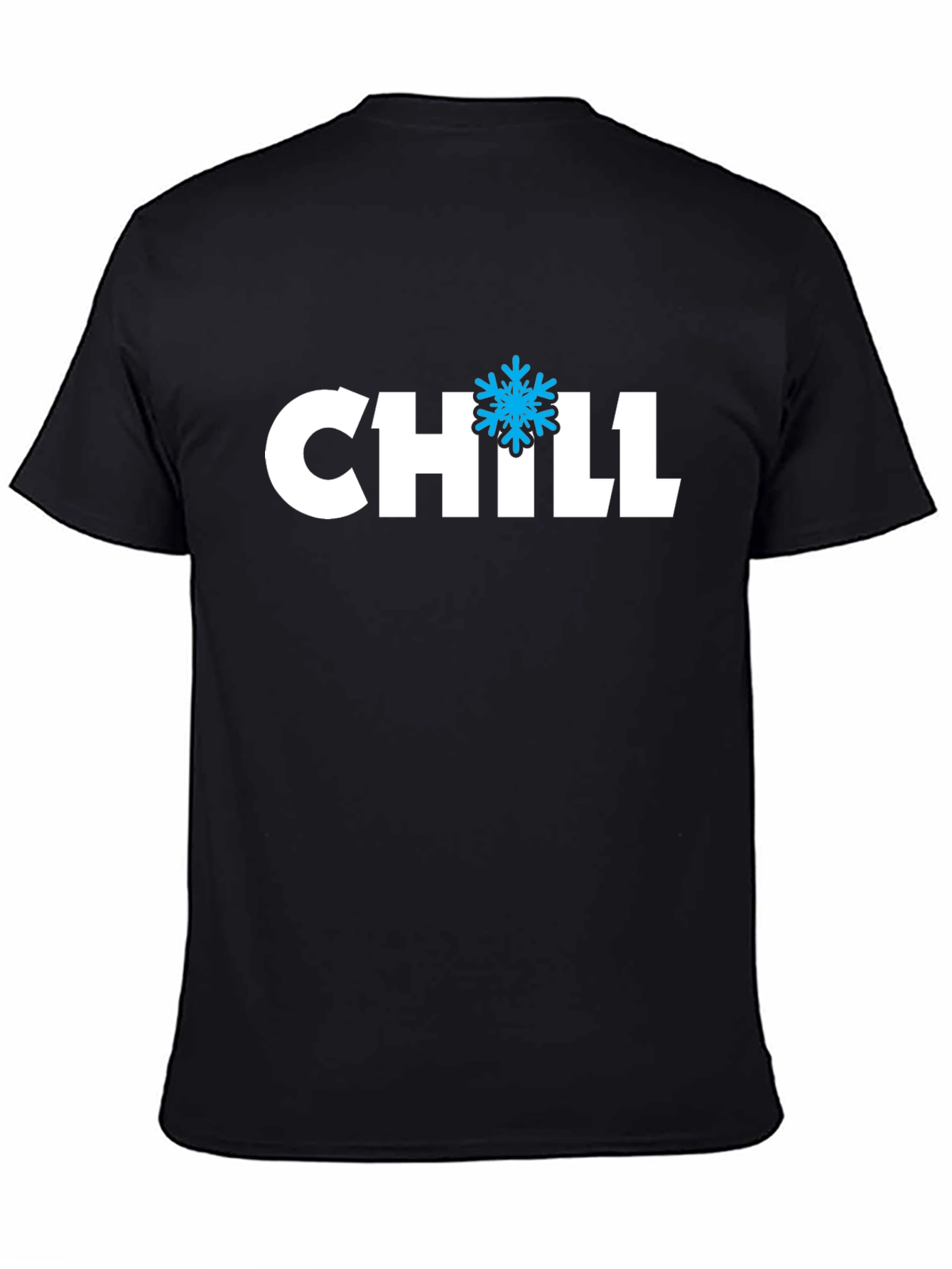 Chill Snowflake Graphic Black T-Shirt