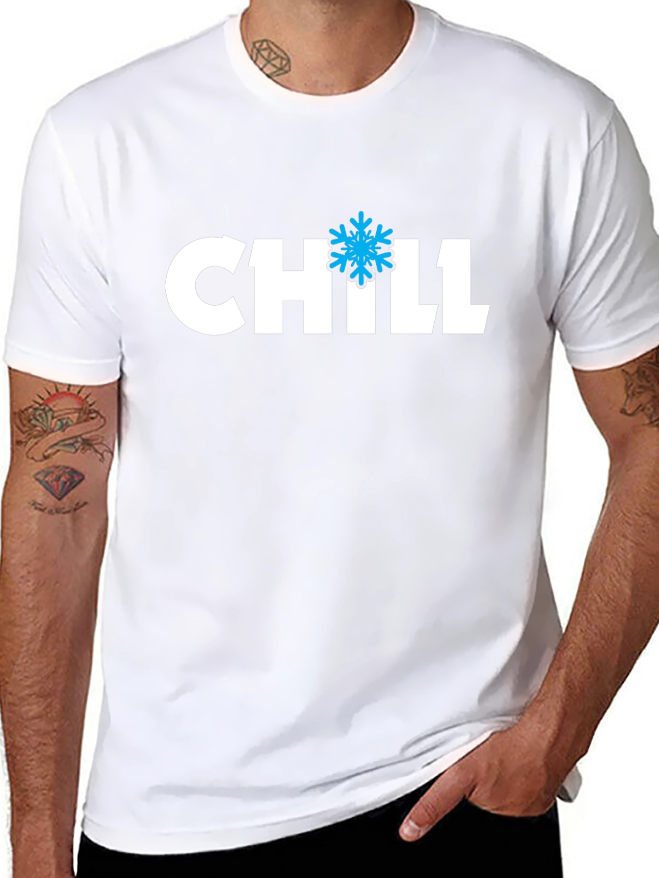 Chill Snowflake Graphic Black T-Shirt