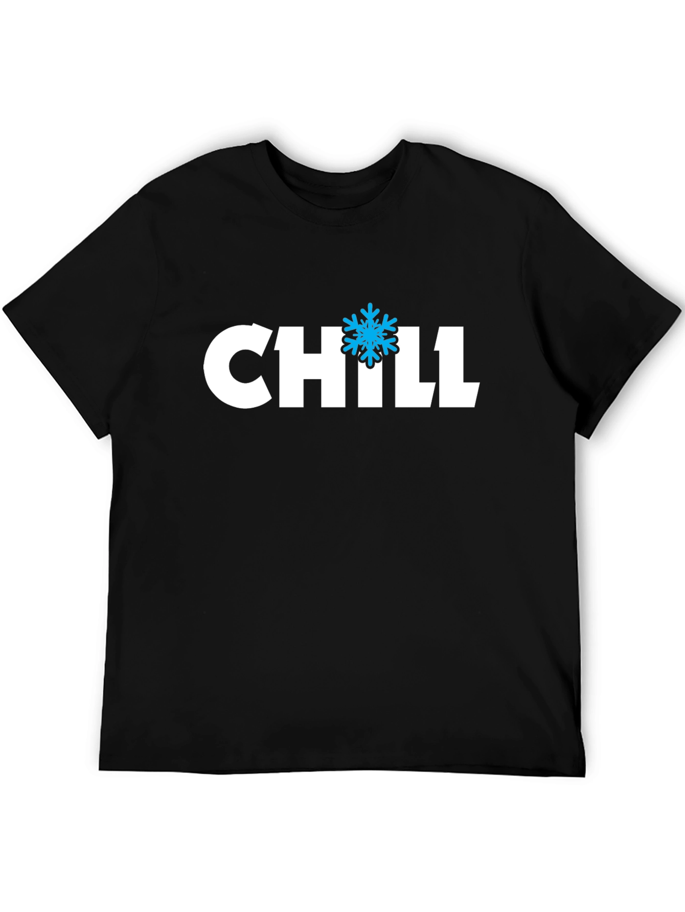 Chill Snowflake Graphic Black T-Shirt
