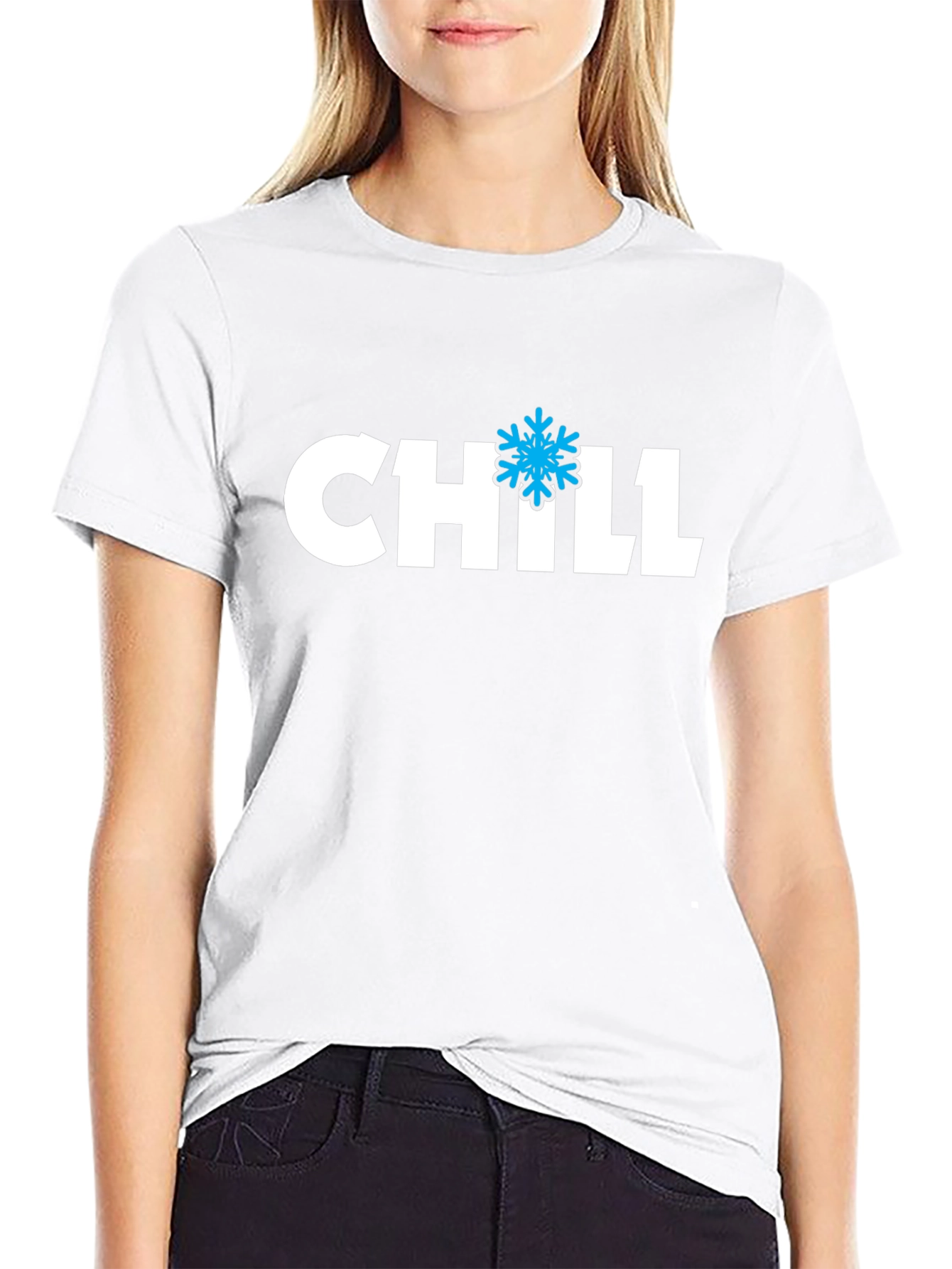 Chill Snowflake Graphic Black T-Shirt