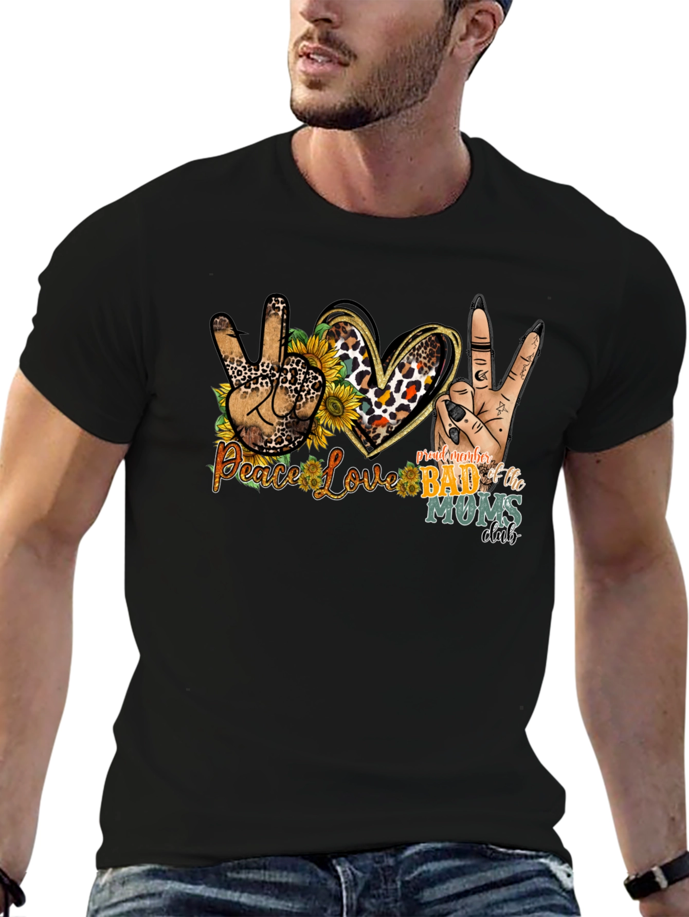 Peace Love Bad Moms Club Graphic Tee