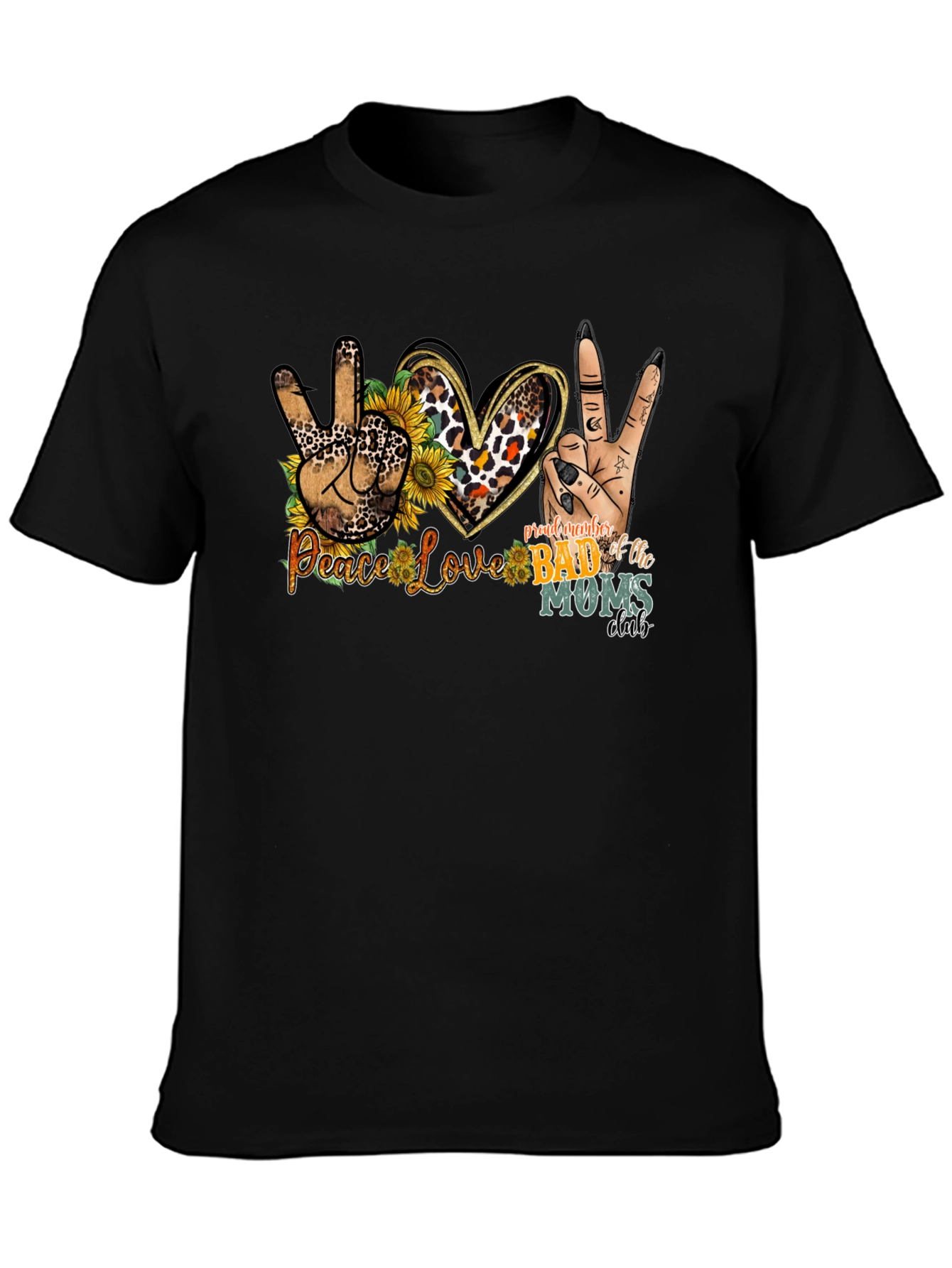 Peace Love Bad Moms Club Graphic Tee