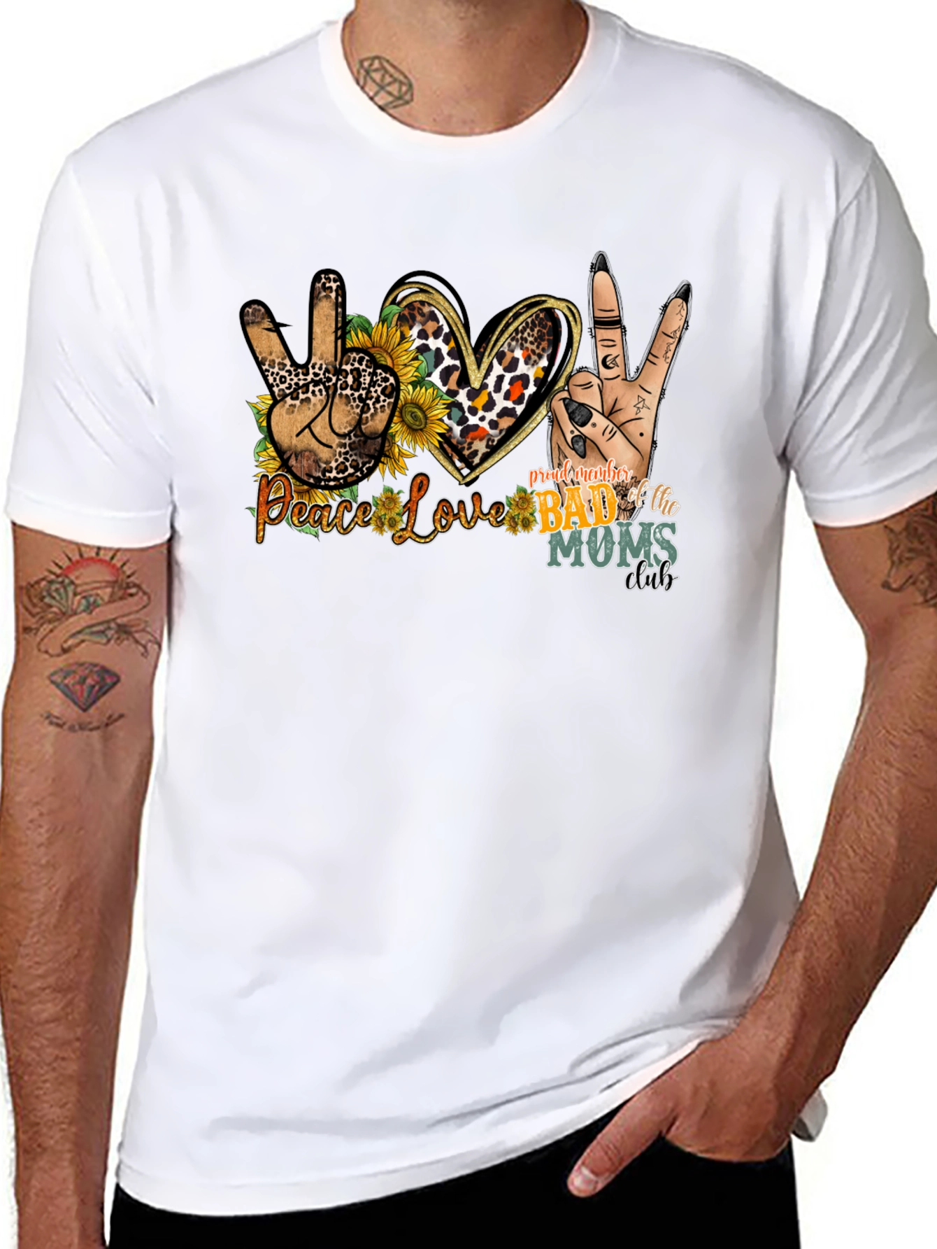 Peace Love Bad Moms Club Graphic Tee