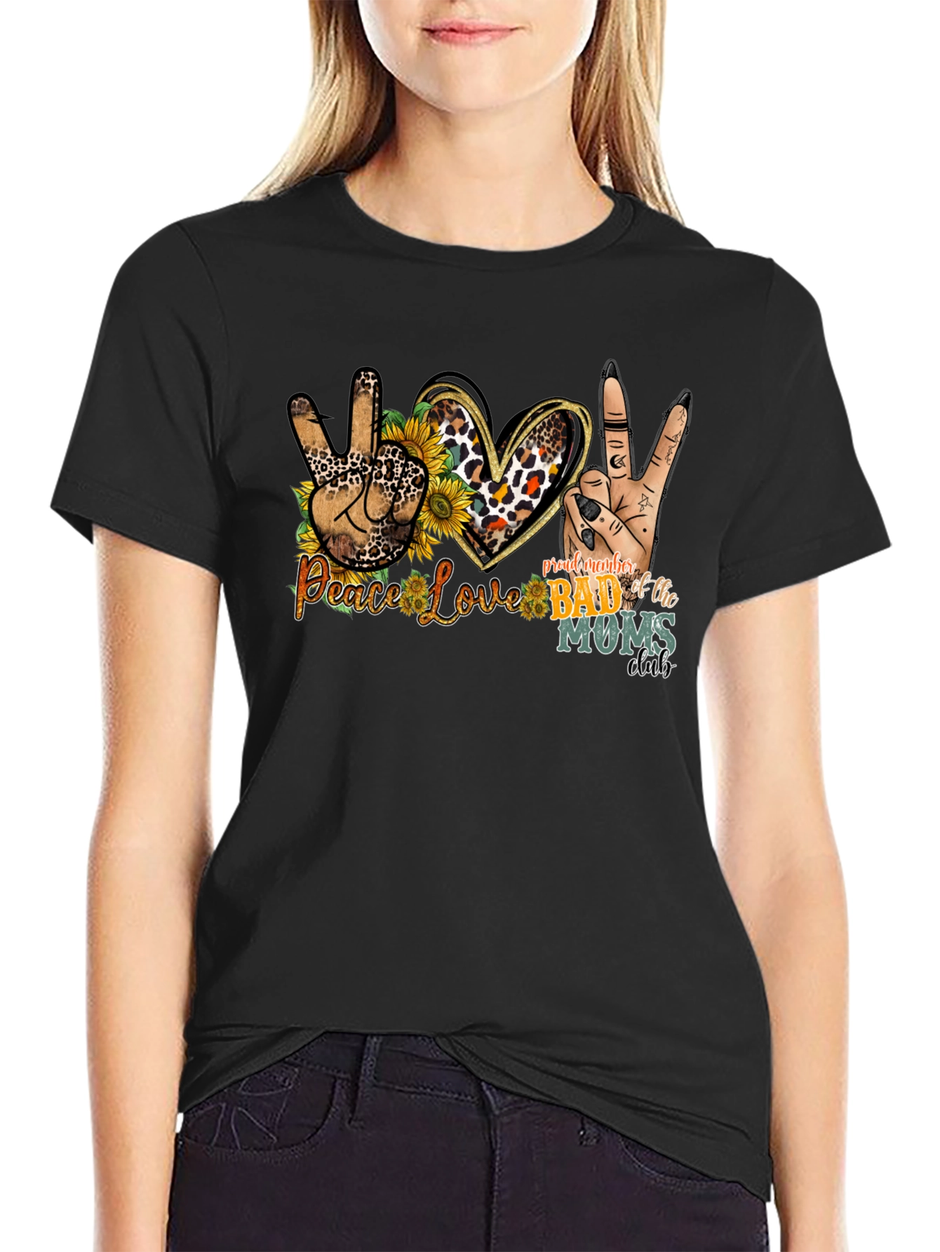 Peace Love Bad Moms Club Graphic Tee