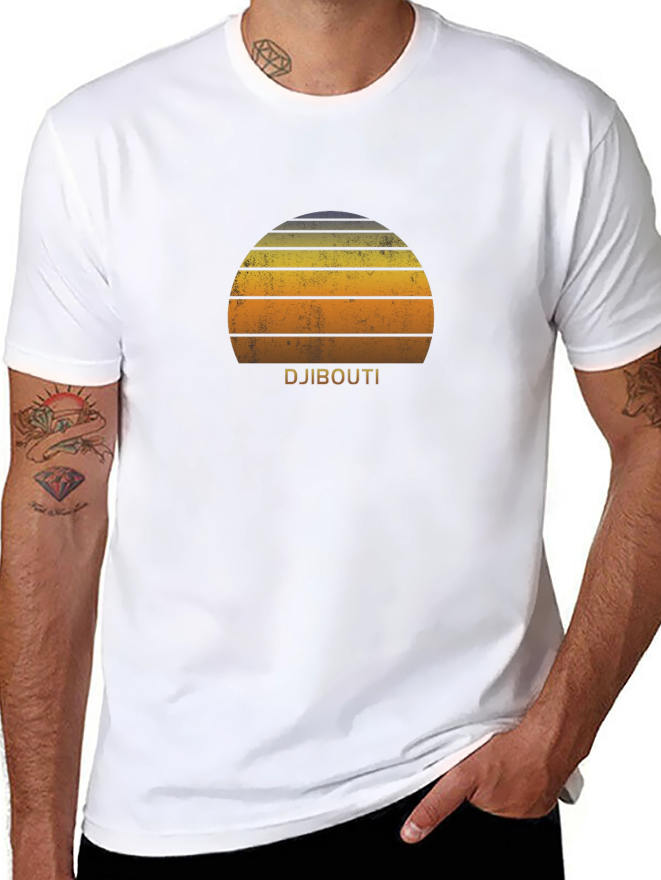 Retro Djibouti Sunset T-Shirt