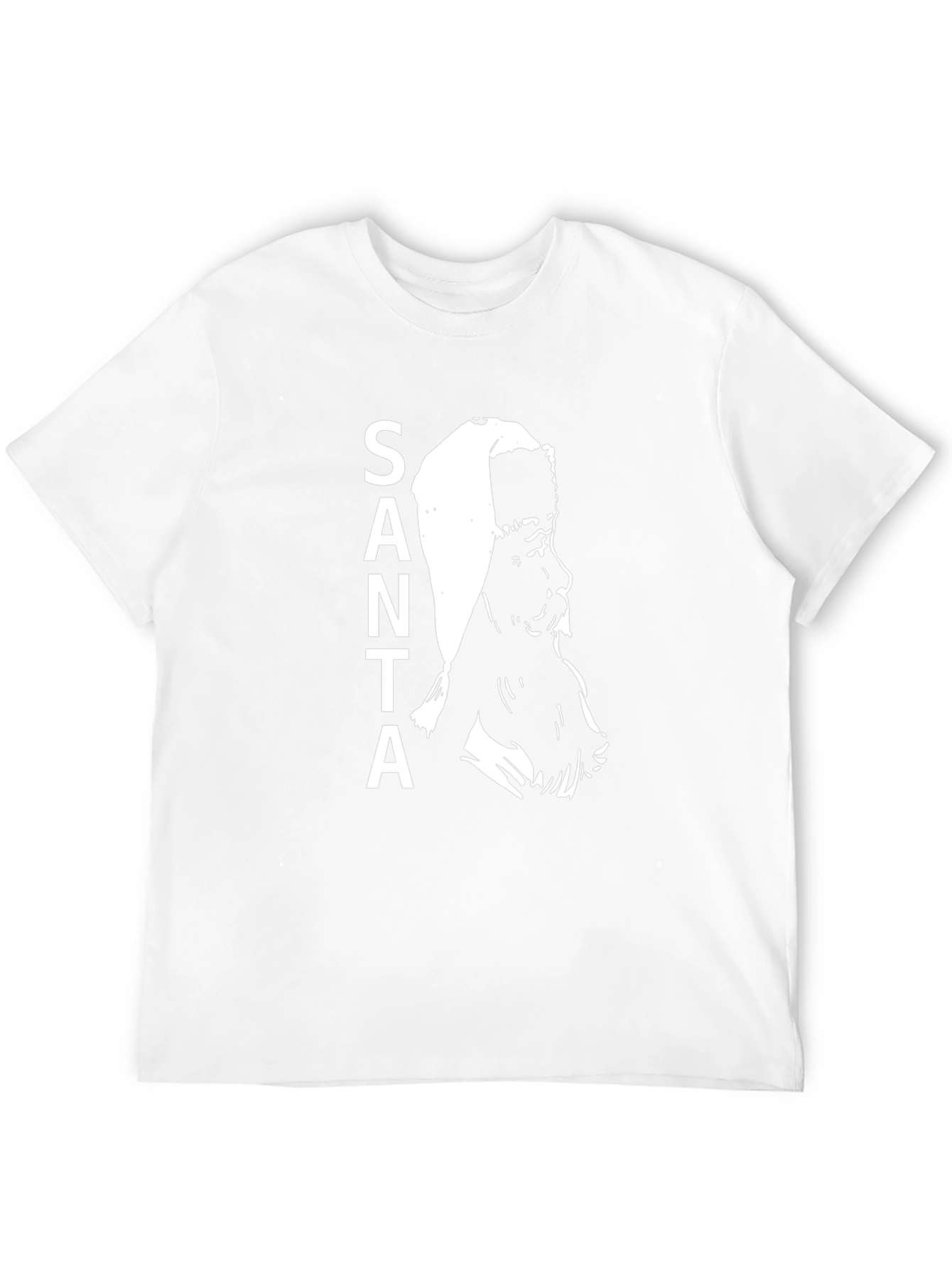 Santa Graphic Print Black T-Shirt
