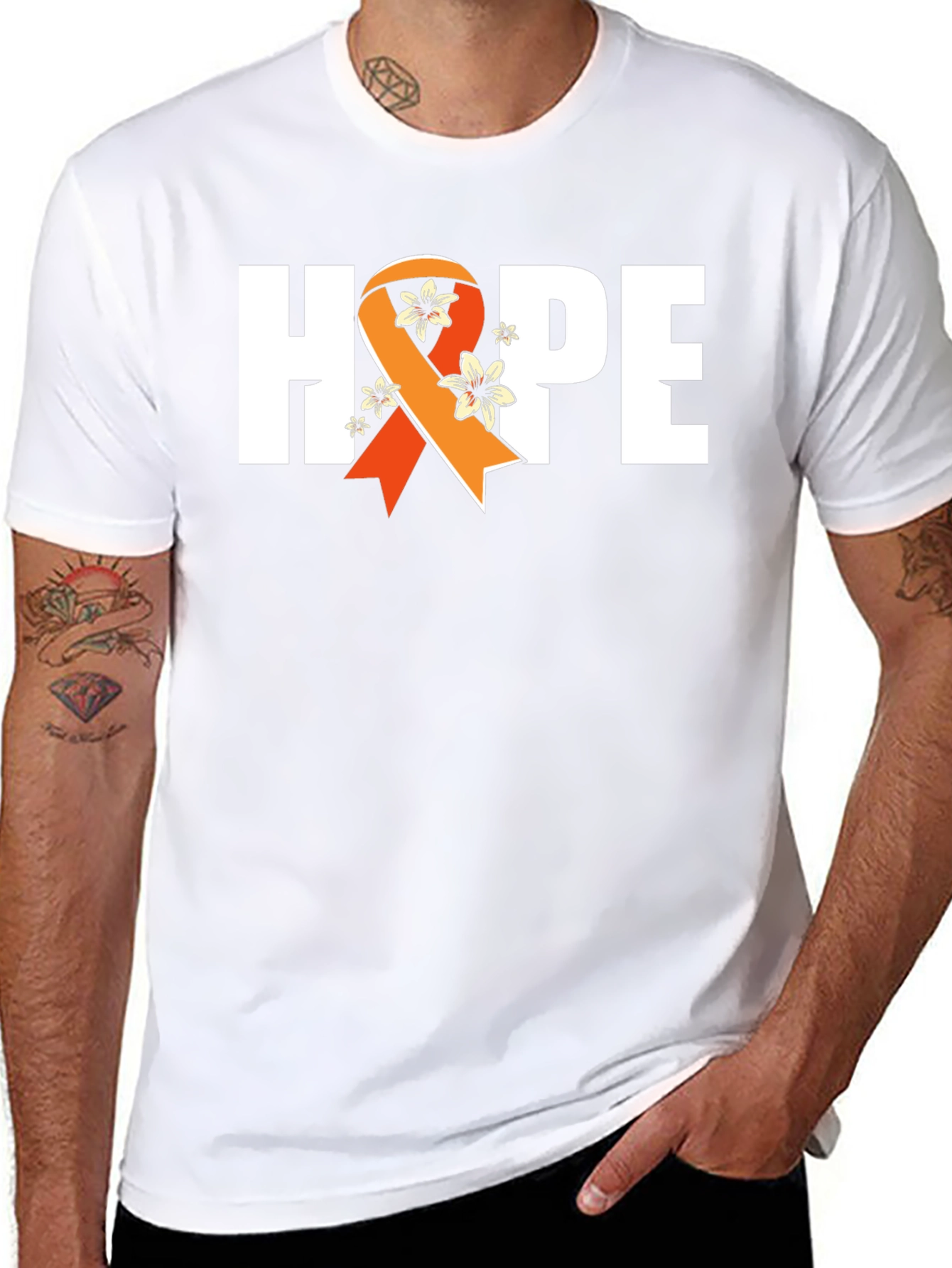 Hope Awareness Ribbon Graphic T-Shirt
