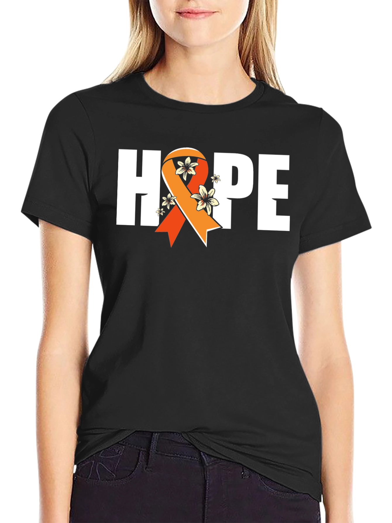 Hope Awareness Ribbon Graphic T-Shirt