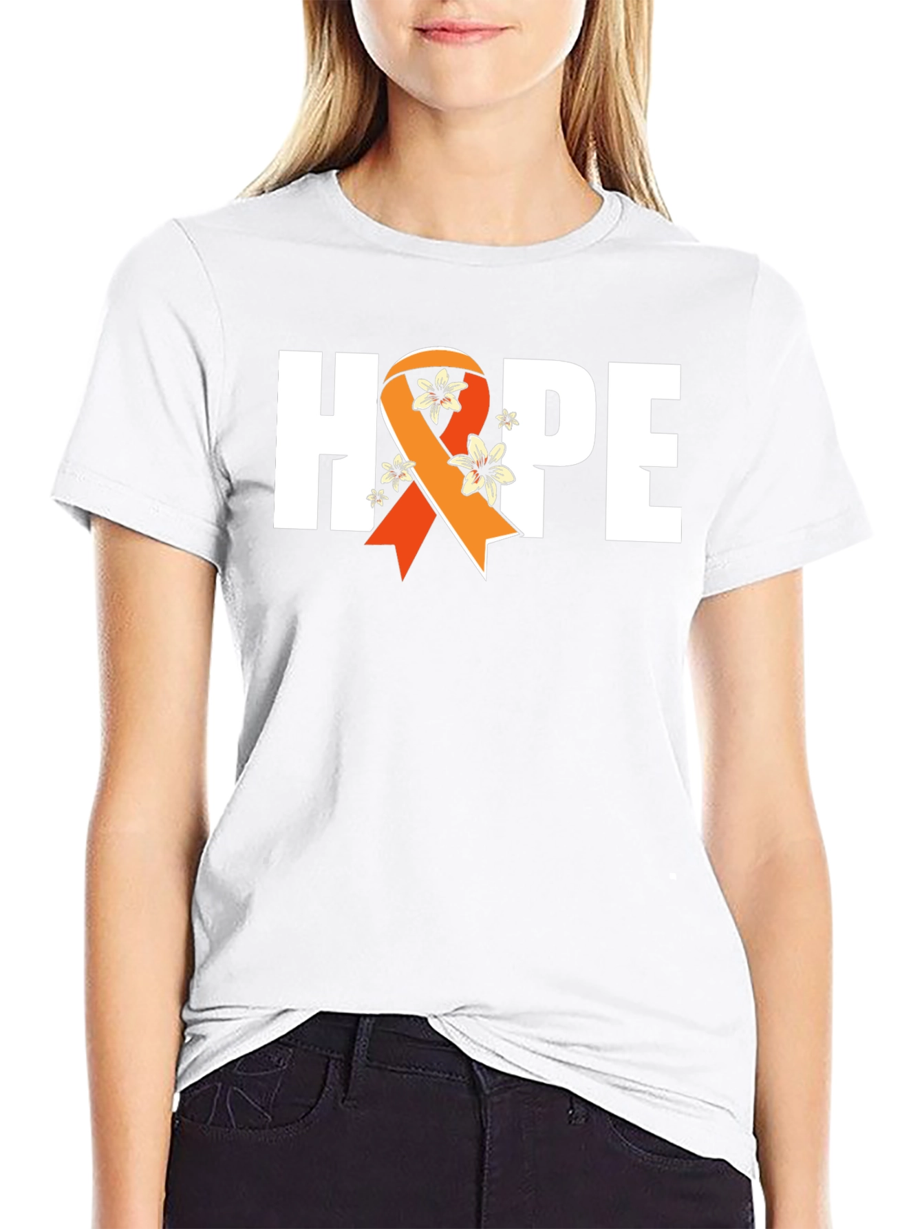 Hope Awareness Ribbon Graphic T-Shirt