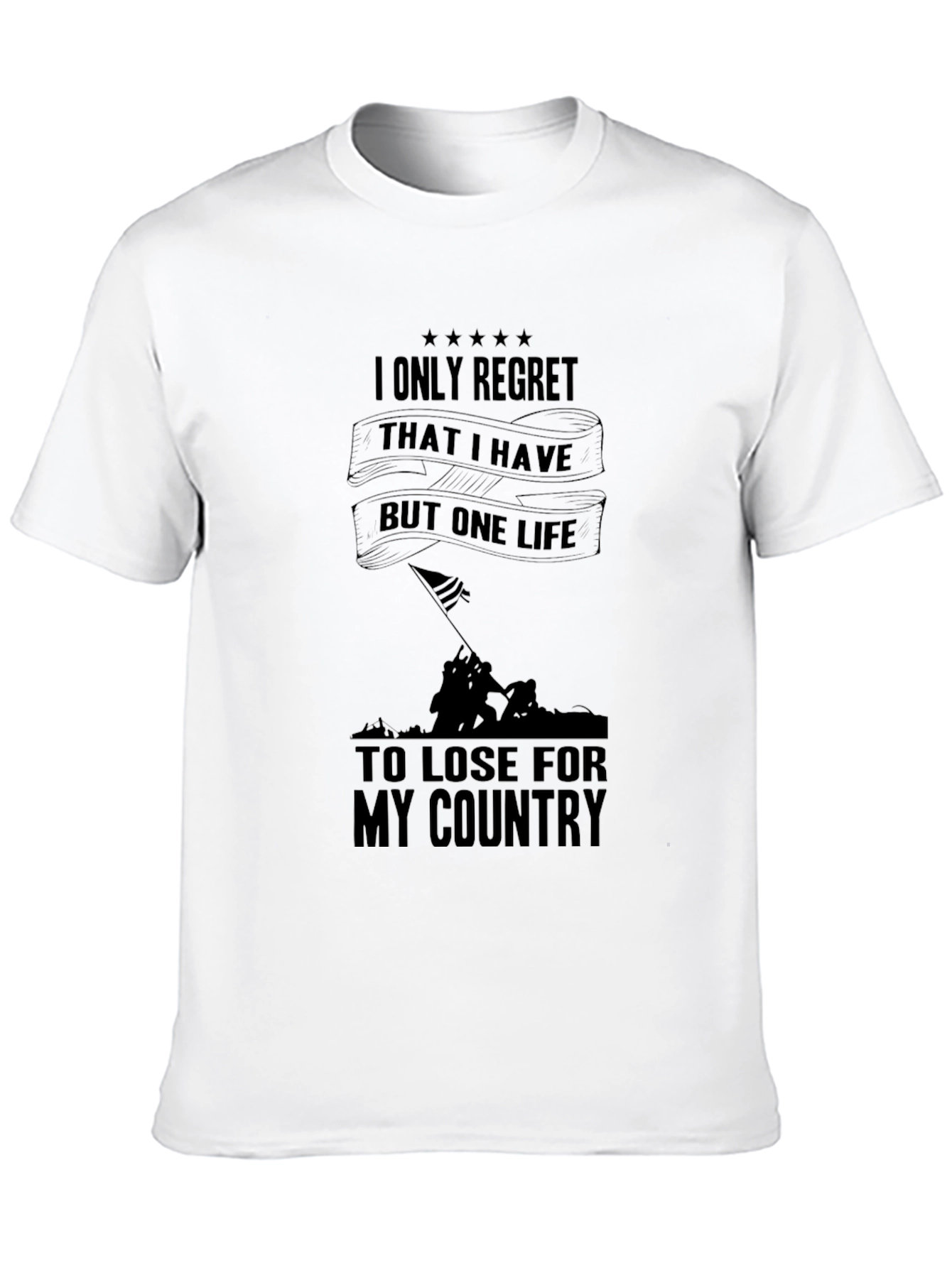 Patriotic One Life Graphic Tee - Black