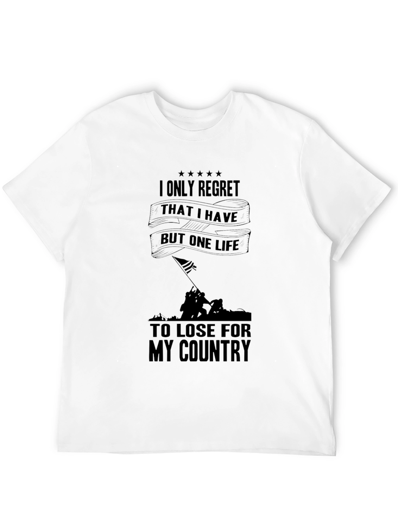 Patriotic One Life Graphic Tee - Black