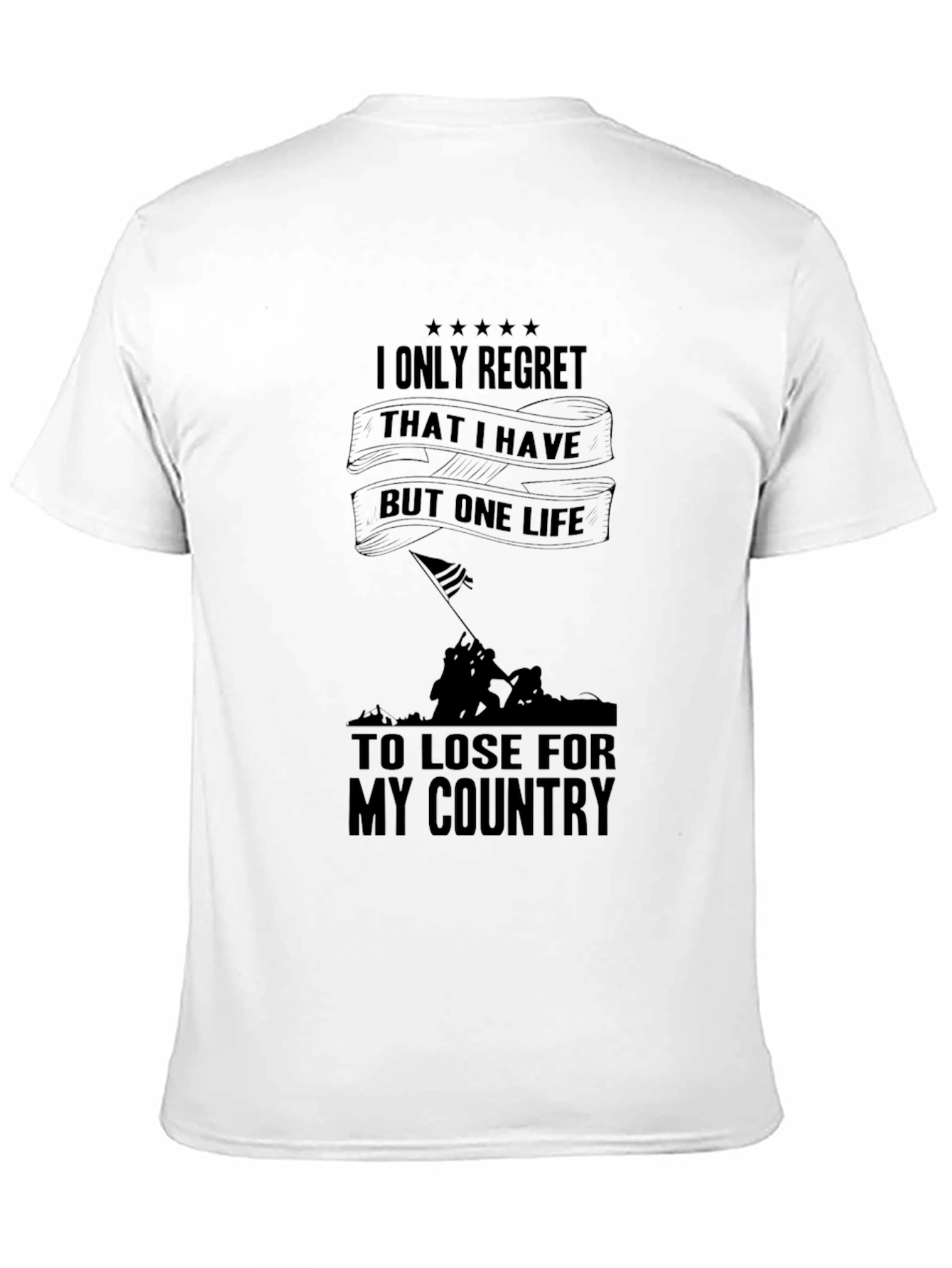 Patriotic One Life Graphic Tee - Black