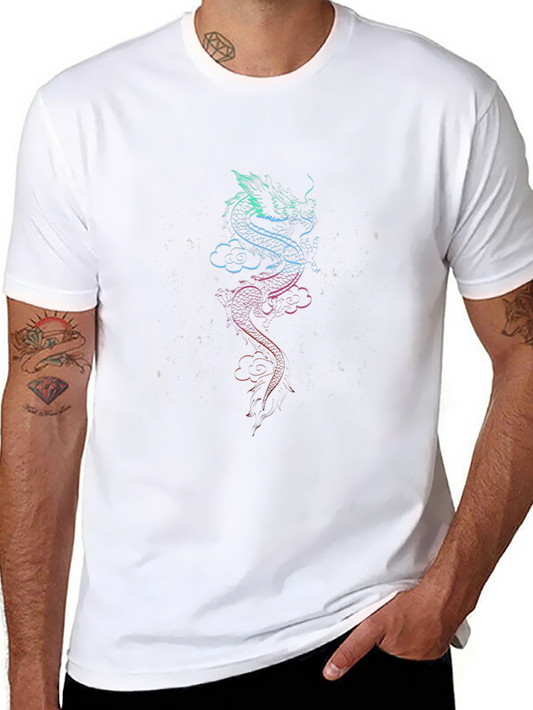 Dragon Graphic Tee - Black Casual T-Shirt