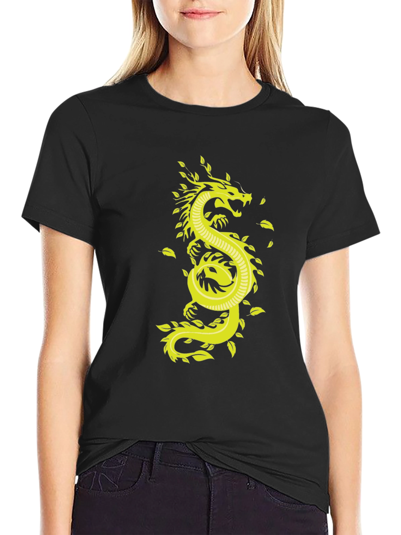 Dragon Graphic Tee - Stylish Mens Black T-Shirt