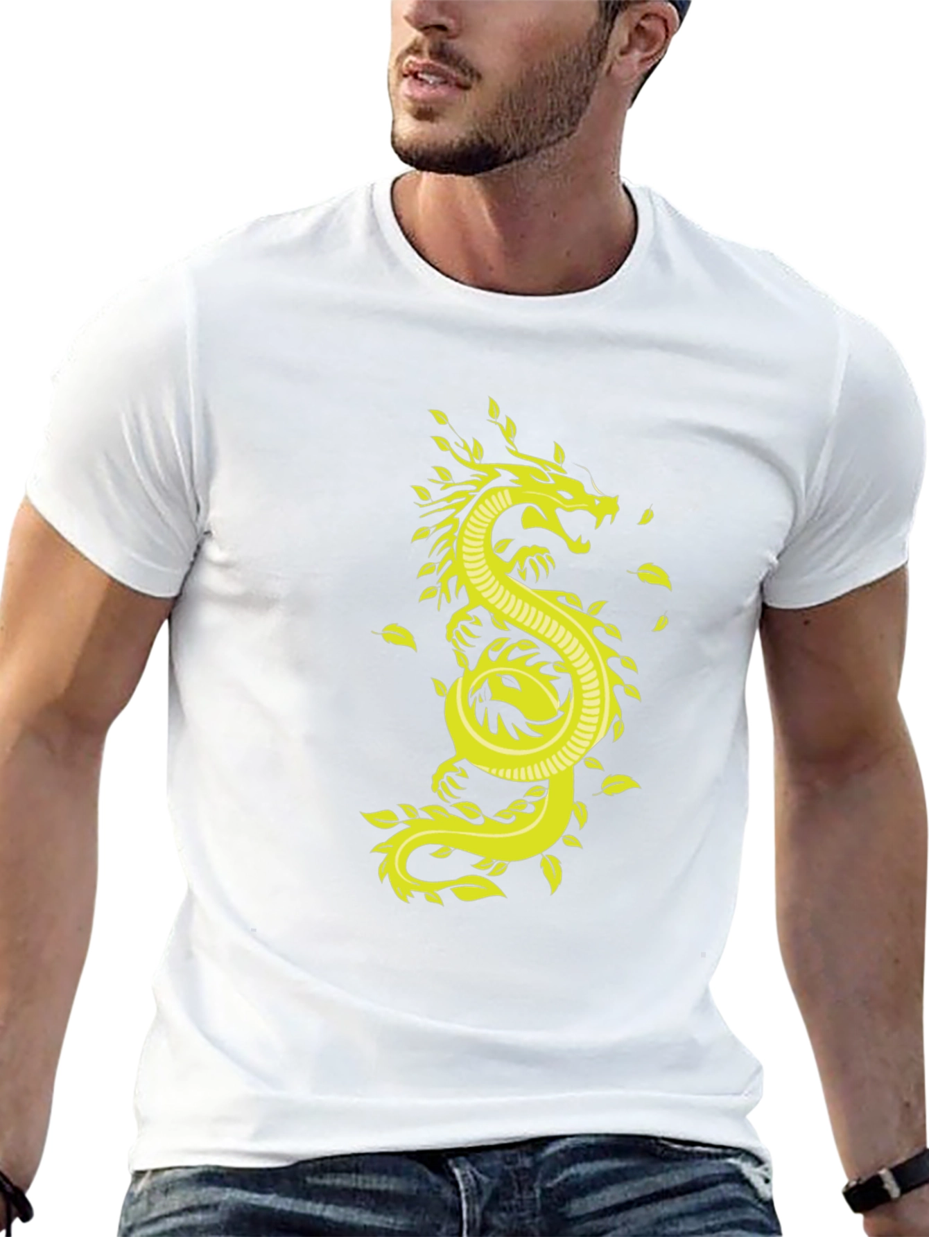 Dragon Graphic Tee - Stylish Mens Black T-Shirt