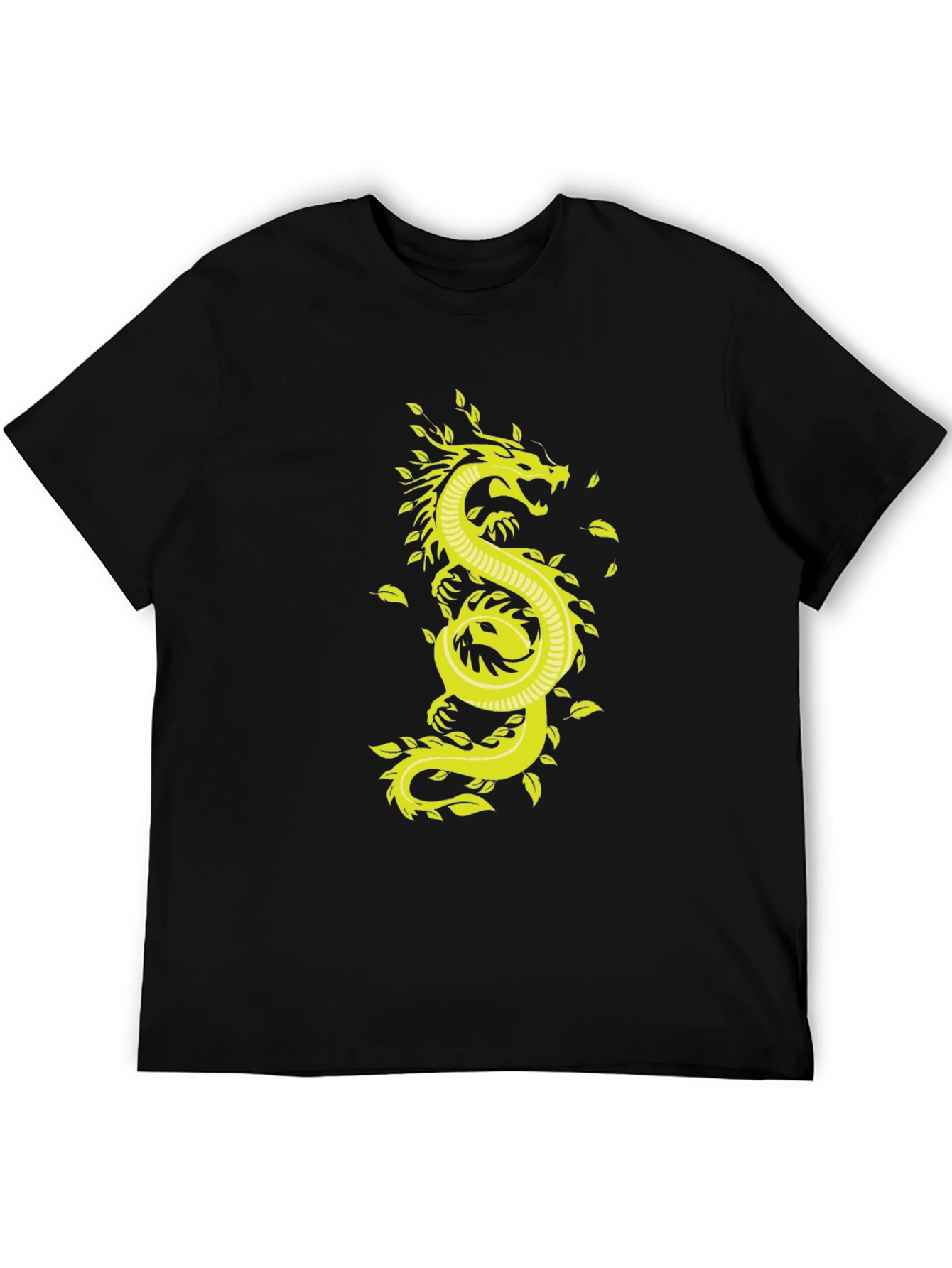 Dragon Graphic Tee - Stylish Mens Black T-Shirt