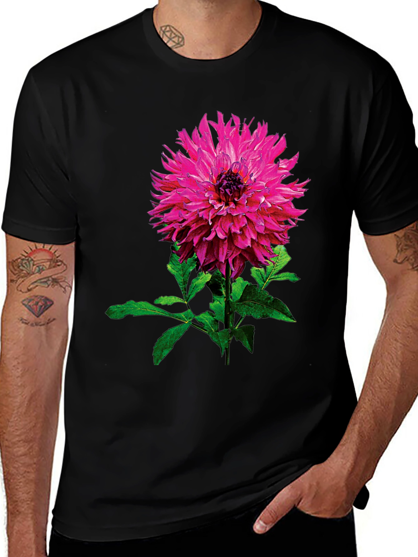 Floral Print T-Shirt - Stylish Pink Flower Design