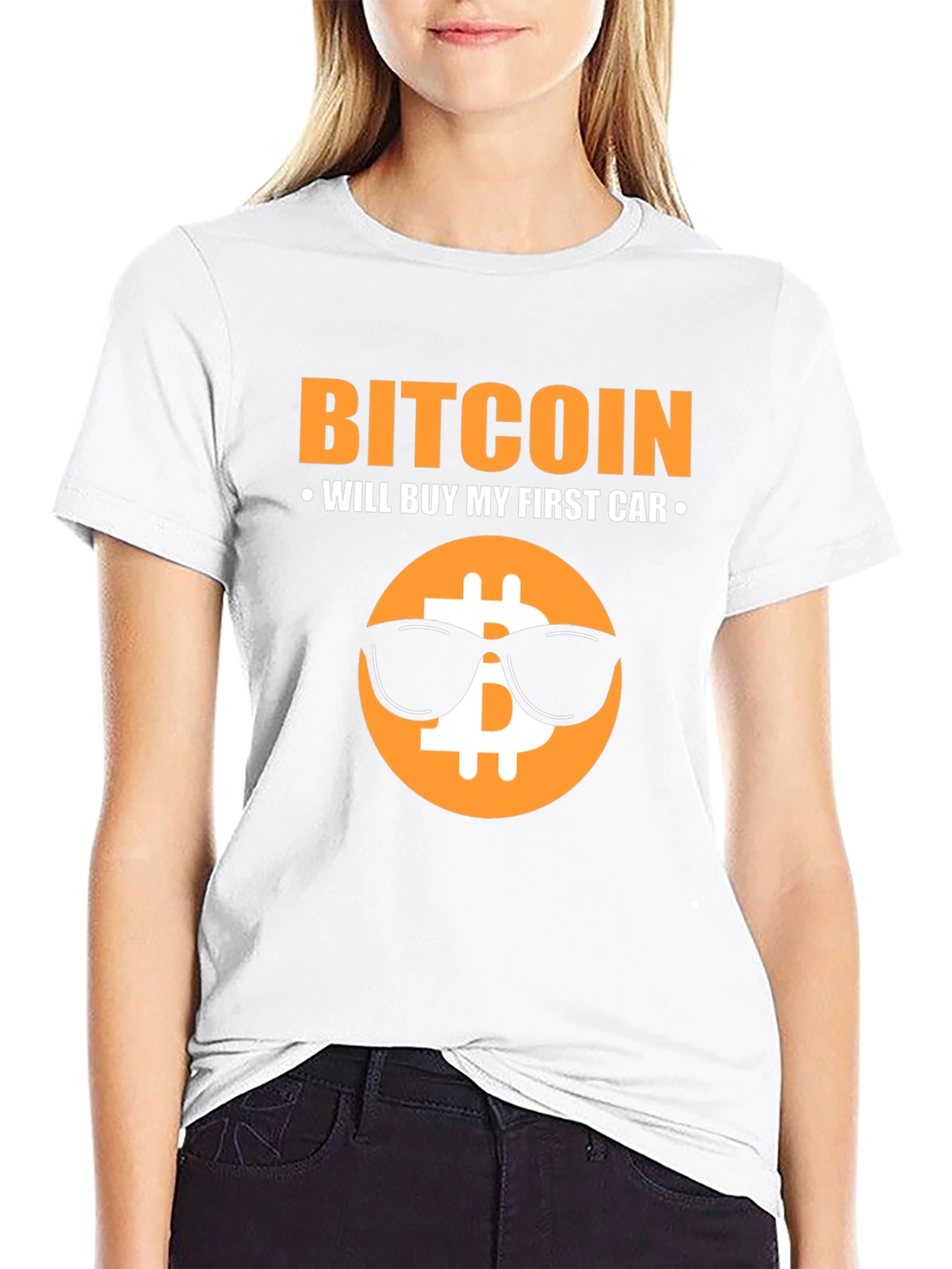 Bitcoin First Car Black T-Shirt