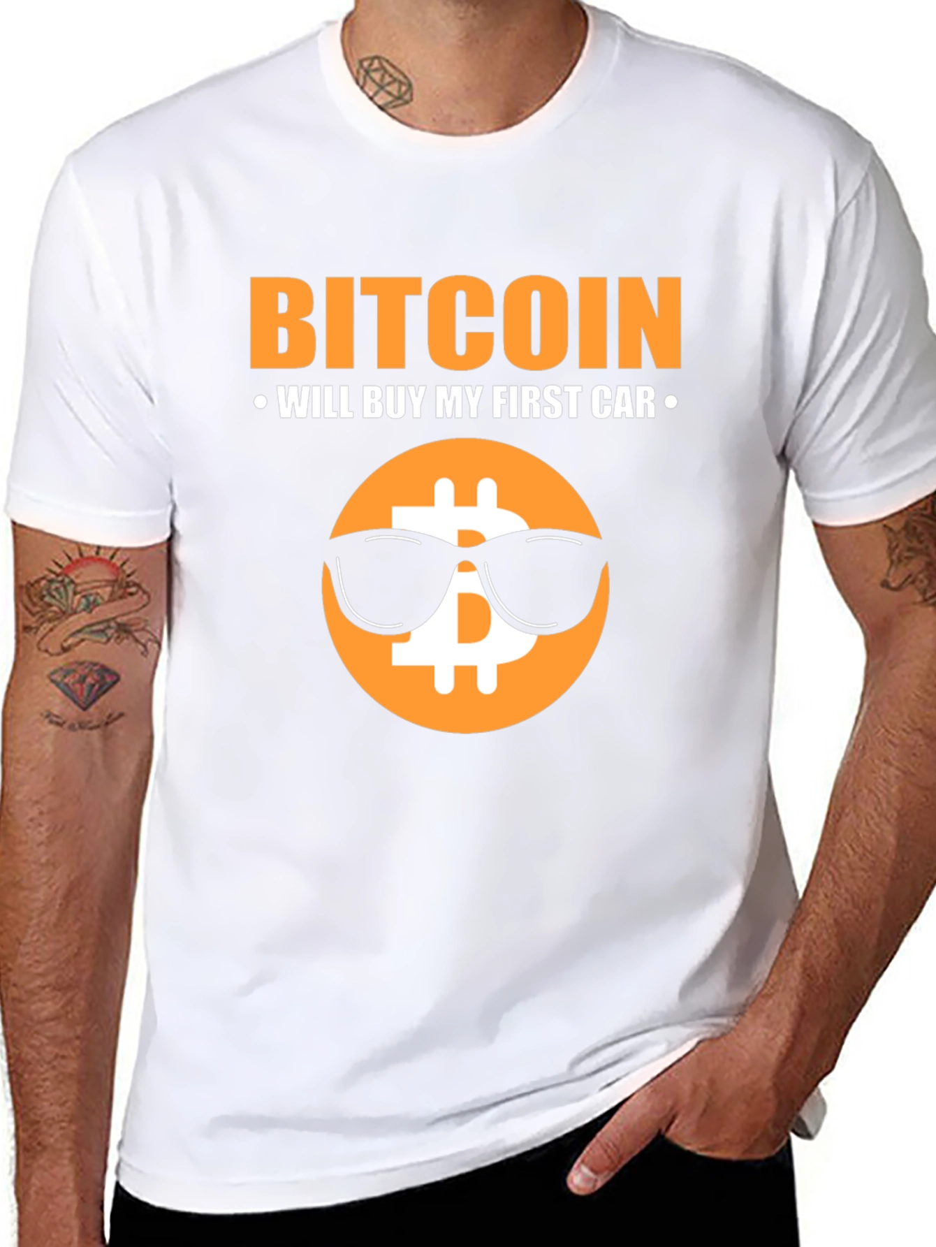 Bitcoin First Car Black T-Shirt