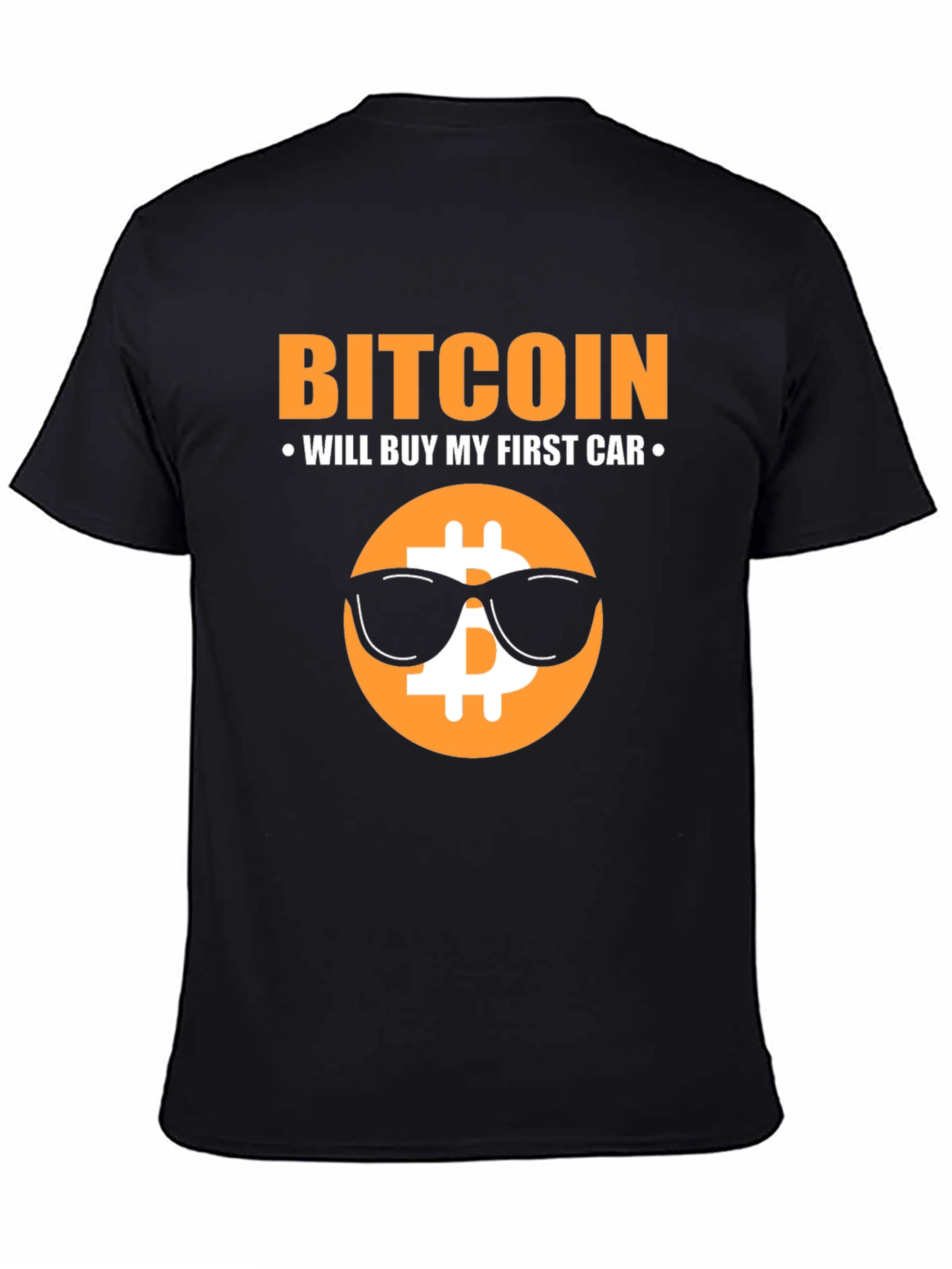 Bitcoin First Car Black T-Shirt
