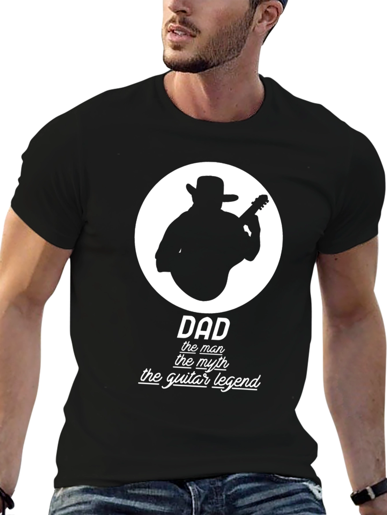 Dad Guitar Legend T-Shirt - Black