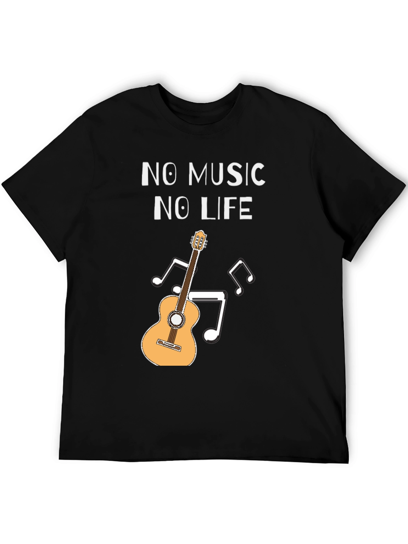 No Music No Life Guitar Graphic Tee