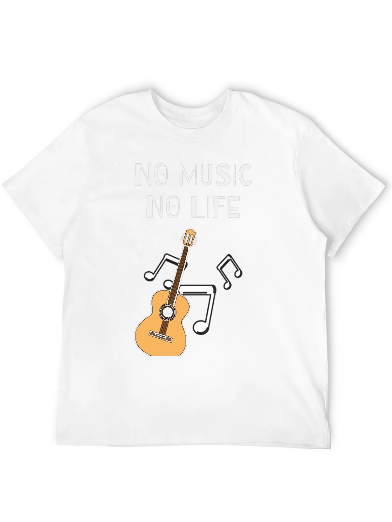 No Music No Life Guitar Graphic Tee