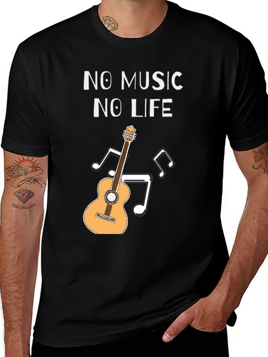 No Music No Life Guitar Graphic Tee