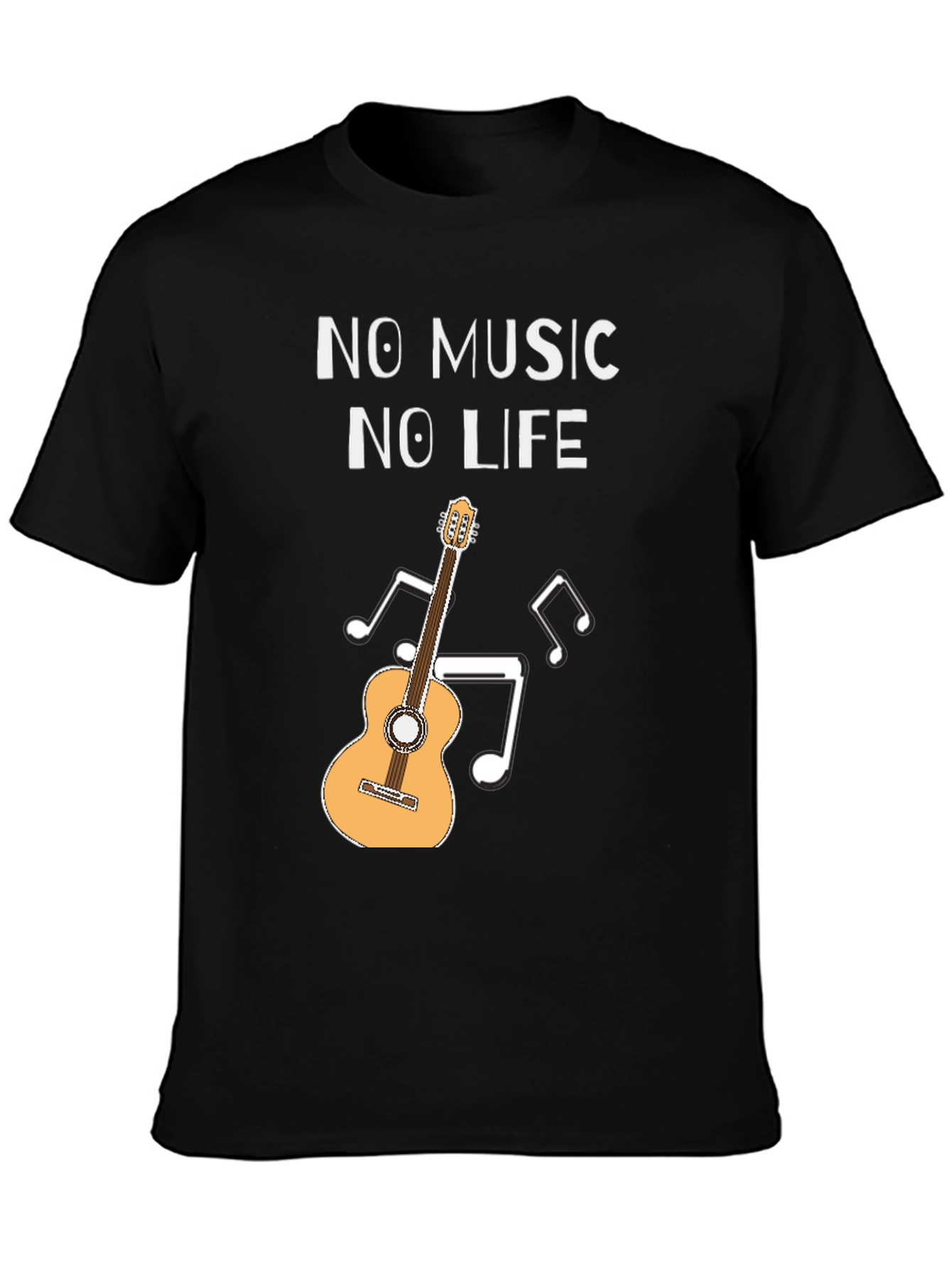 No Music No Life Guitar Graphic Tee