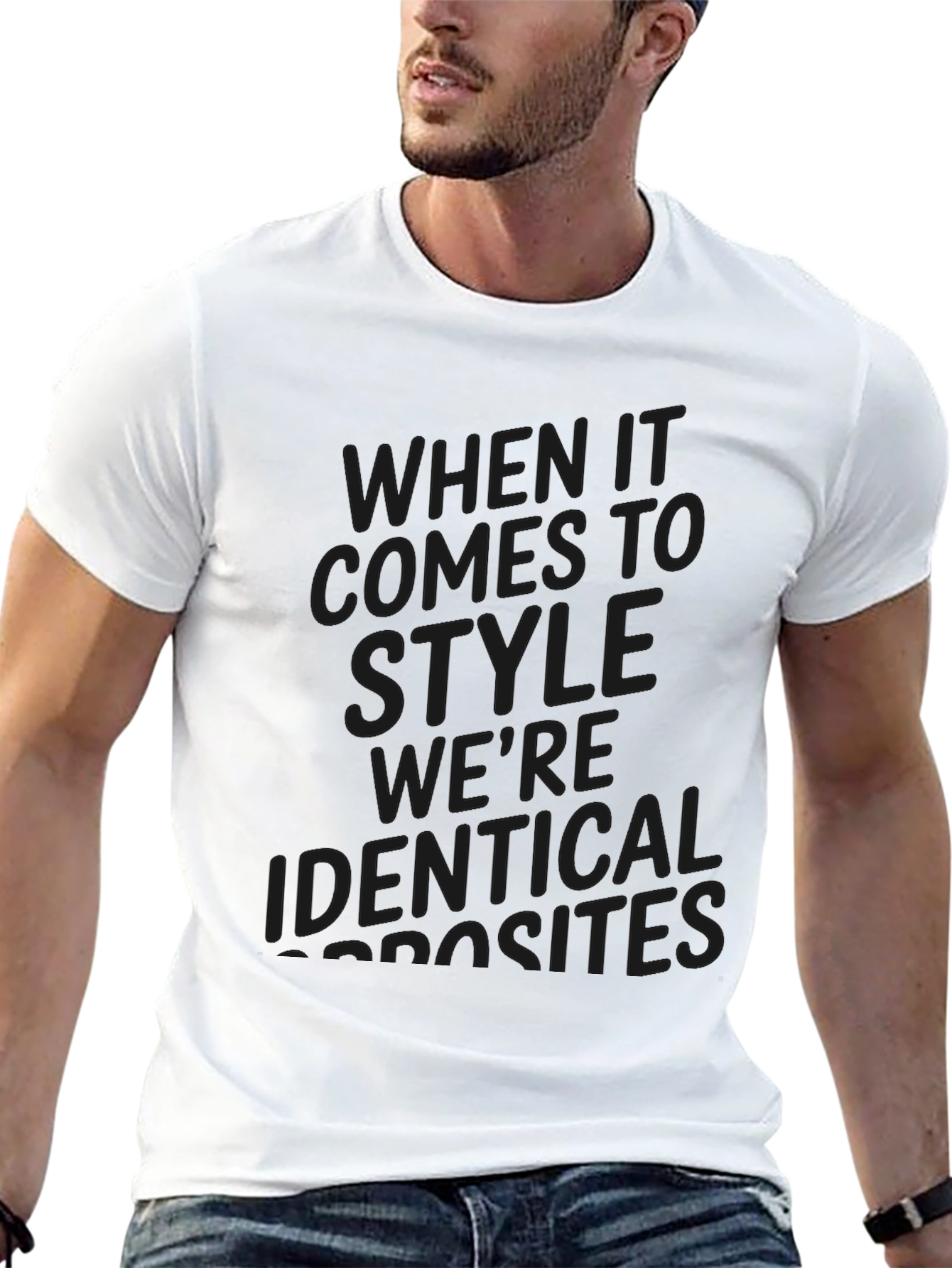 Stylish Black Graphic Tee - Identical Parasites Design