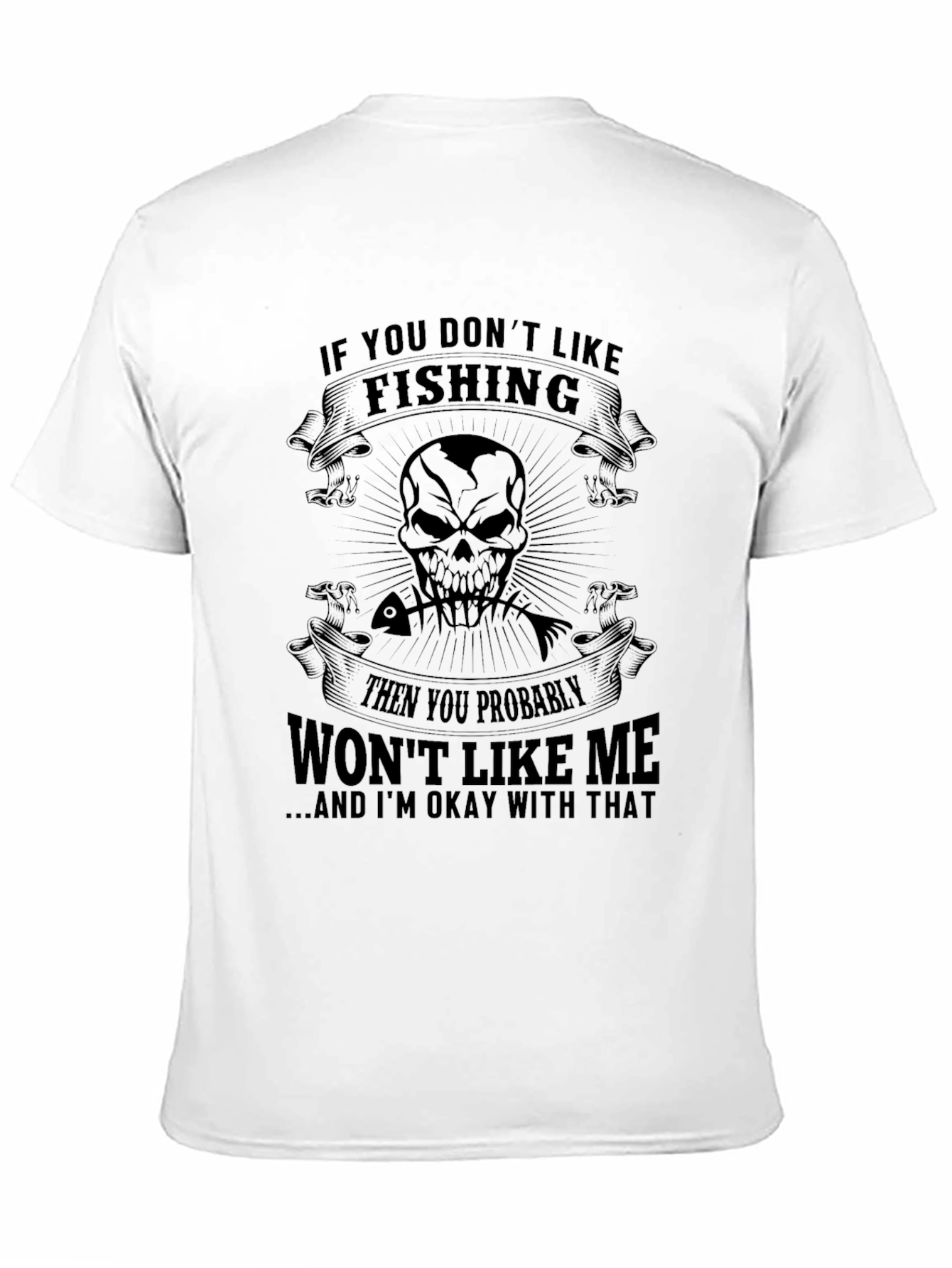 Fishing Skull Graphic T-Shirt